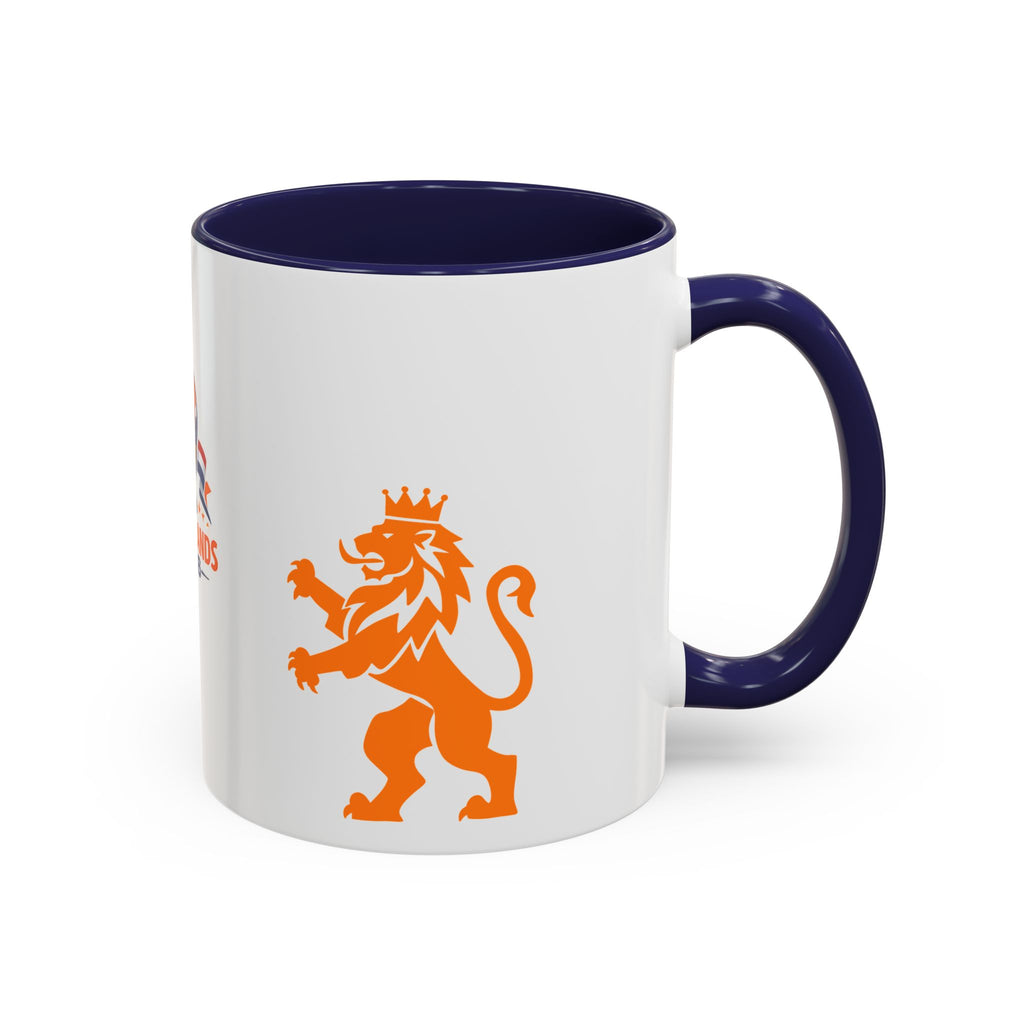 Netherlands 2026 Soccer Fan Coffee Mug — Orange Lion Accent Mug