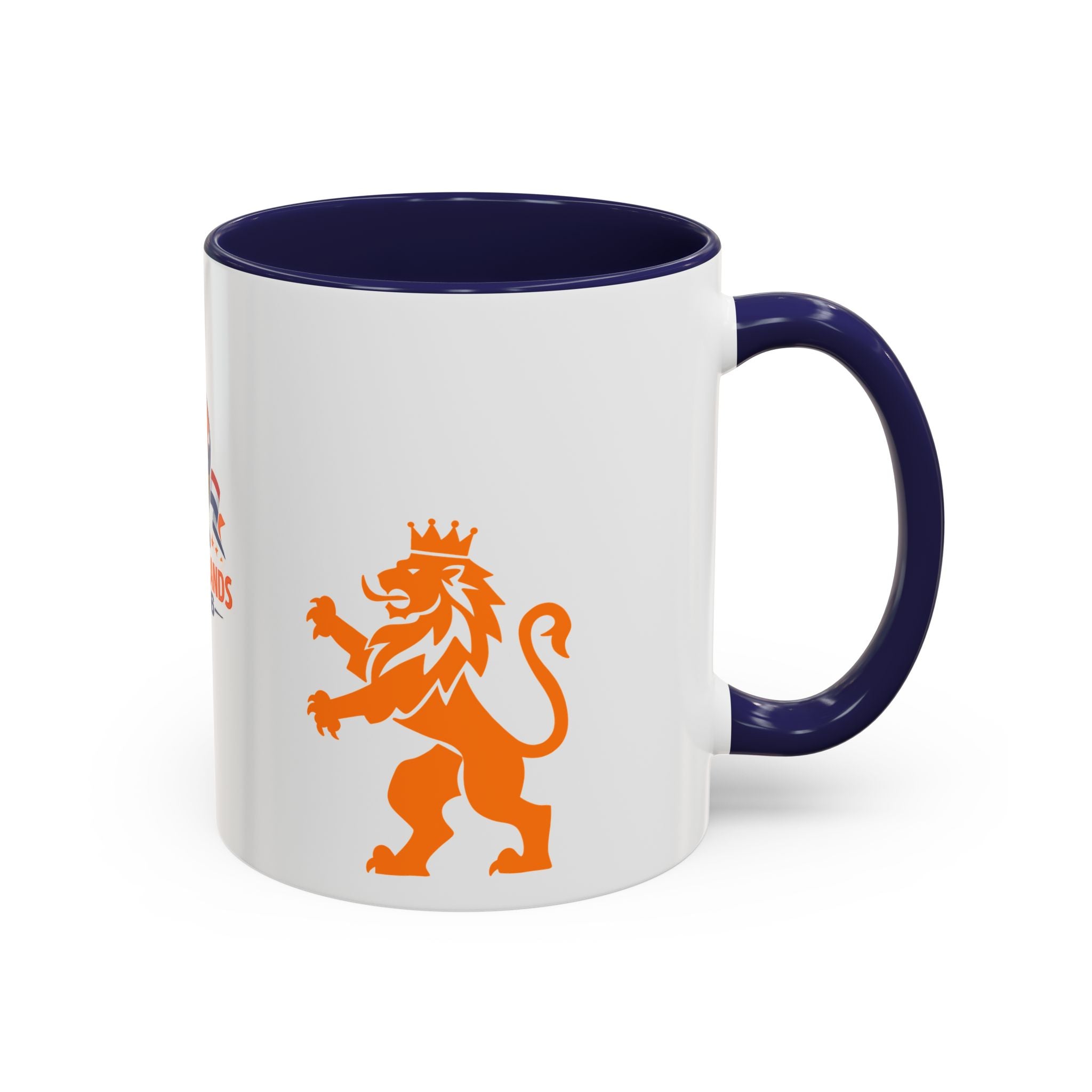 Netherlands 2026 Soccer Fan Coffee Mug — Orange Lion Accent Mug