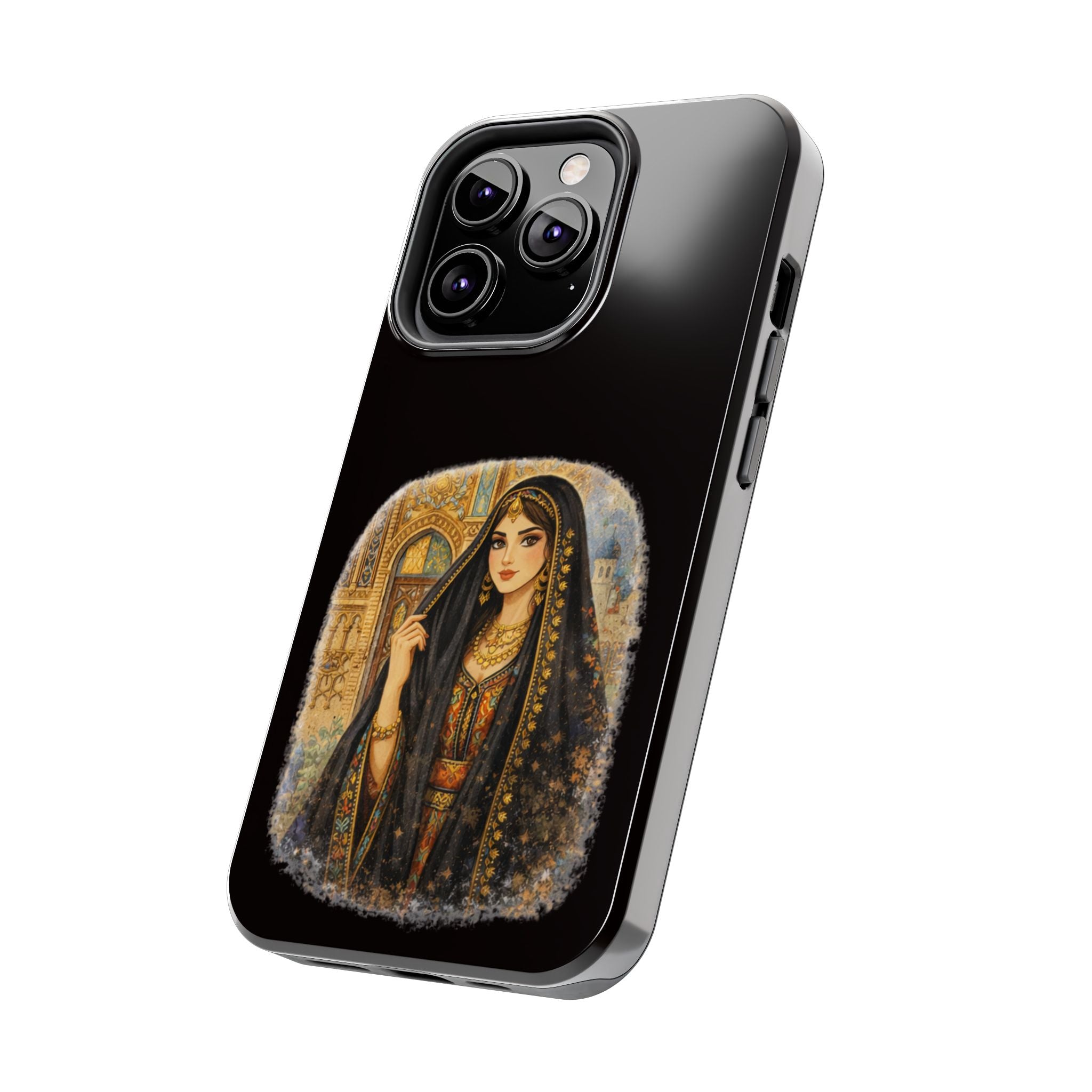 Elegant Persian Princess Tough Phone Case – Vintage Middle Eastern Art iPhone Cover