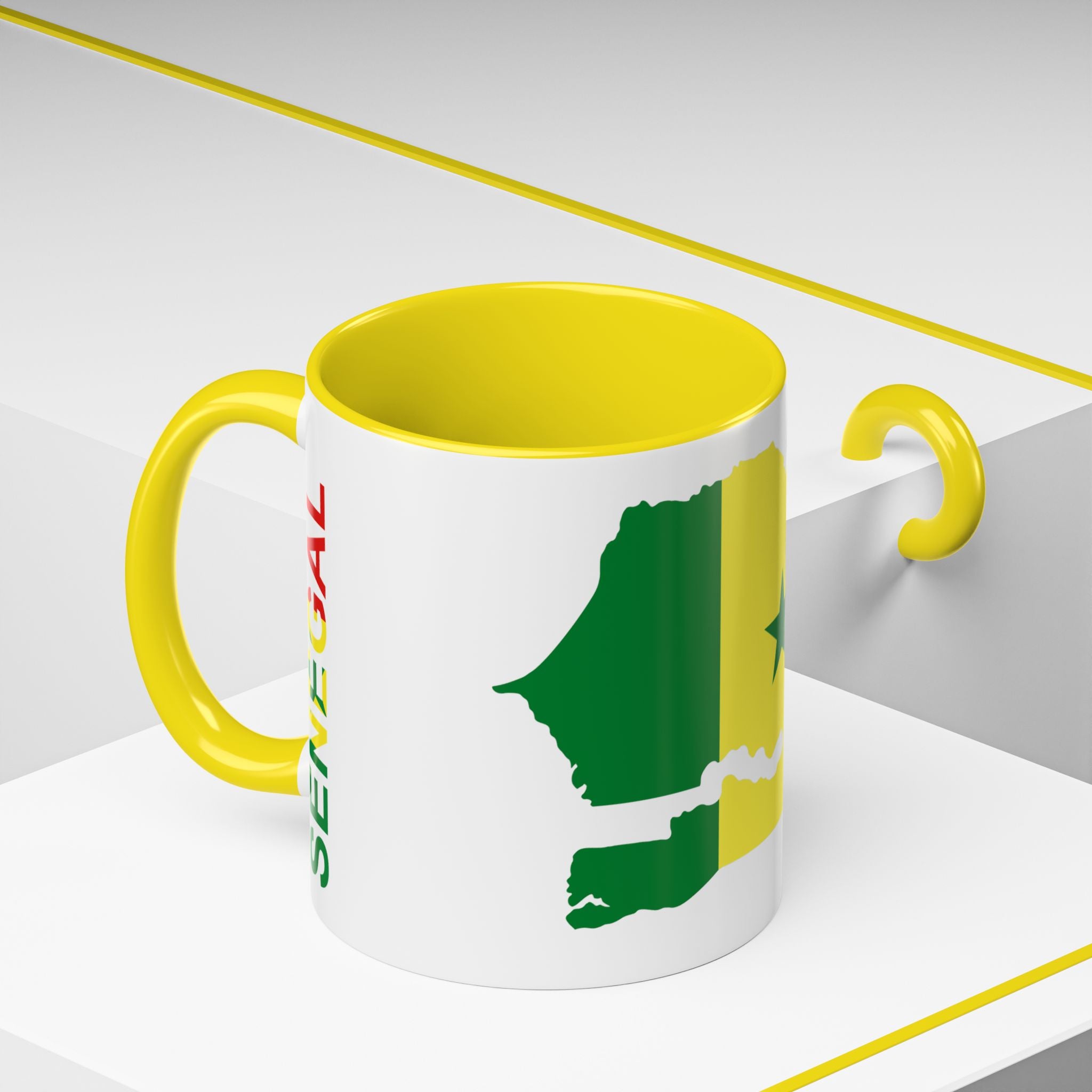 Senegal Flag Map Accent Coffee Mug – Pride Gift for Senegalese Coffee Lovers