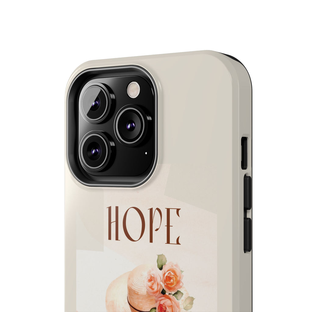 Hope Floral Tough Phone Case — Protective iPhone Case with Watercolor Girl & Flowers
