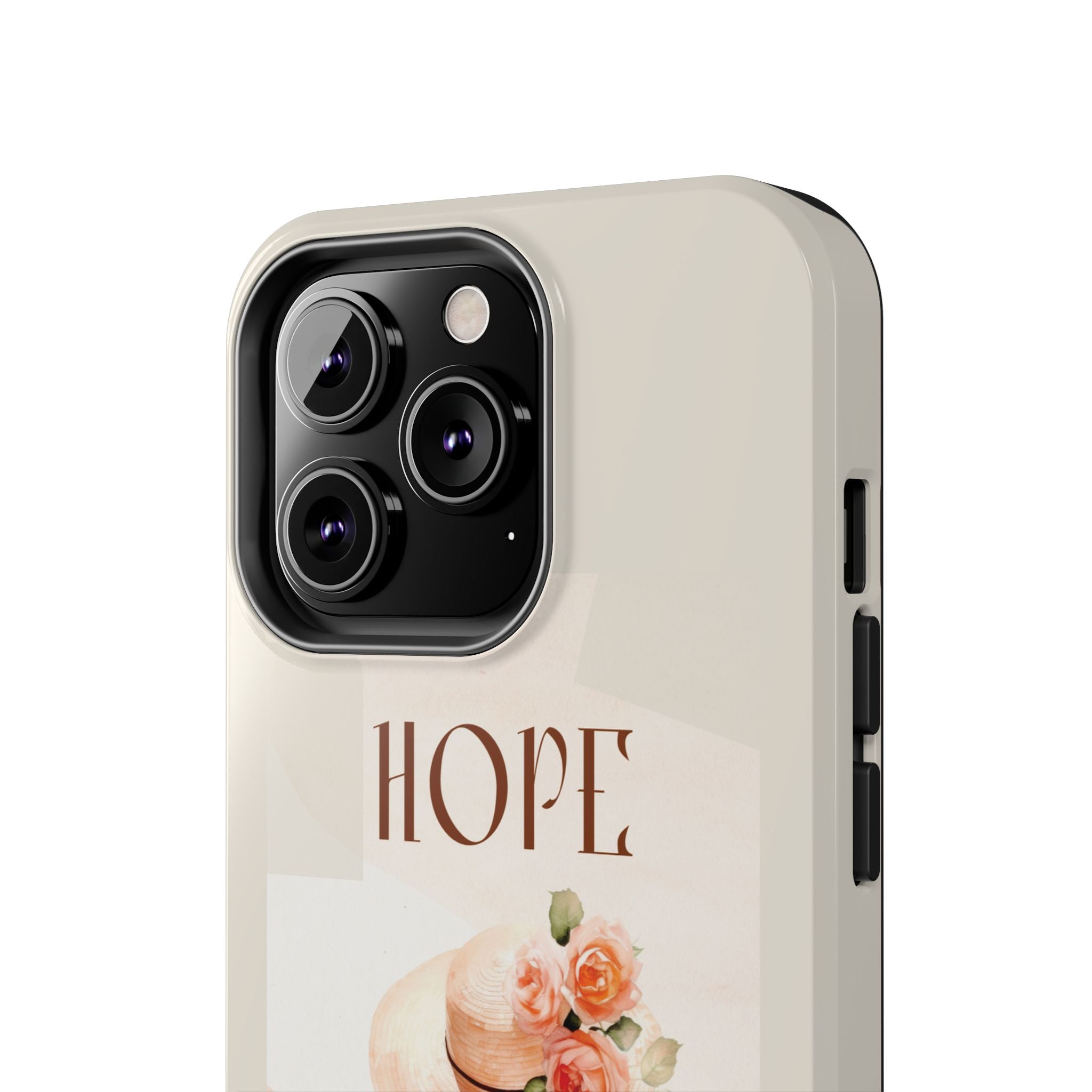 Hope Floral Tough Phone Case — Protective iPhone Case with Watercolor Girl & Flowers