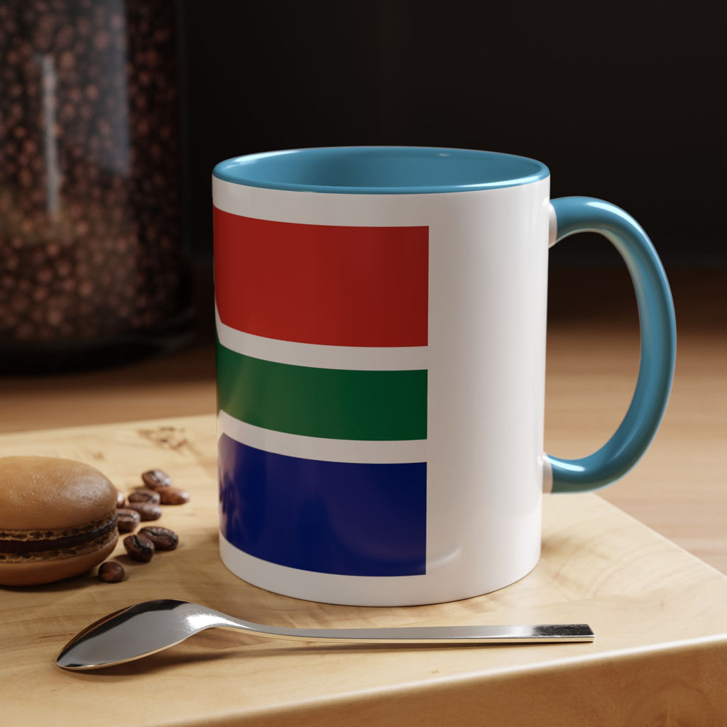 South Africa Flag Accent Coffee Mug — 11/15oz Patriotic Ceramic Cup