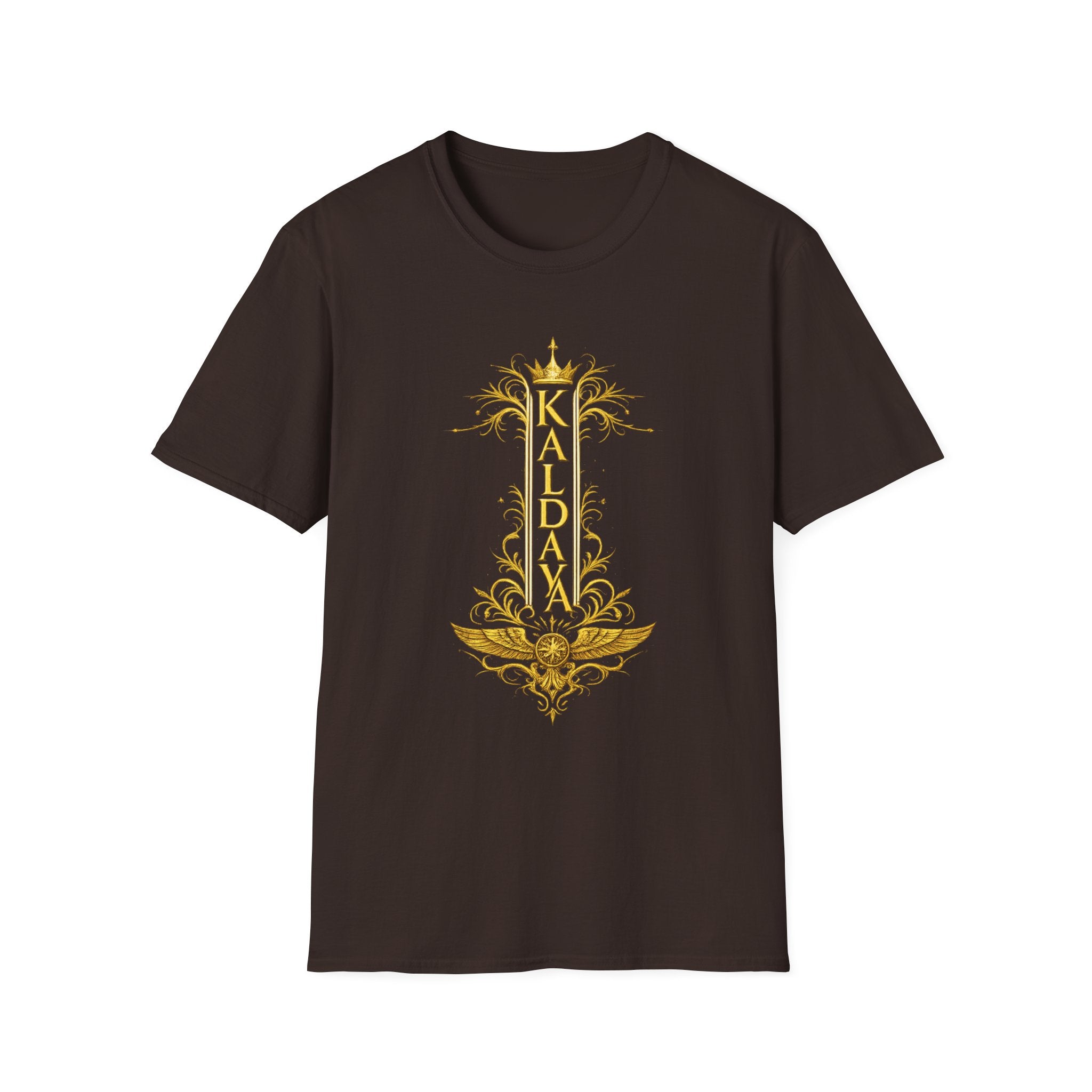Kailani Vertical Gold Crown T-Shirt — Personalized Tropical Name Tee