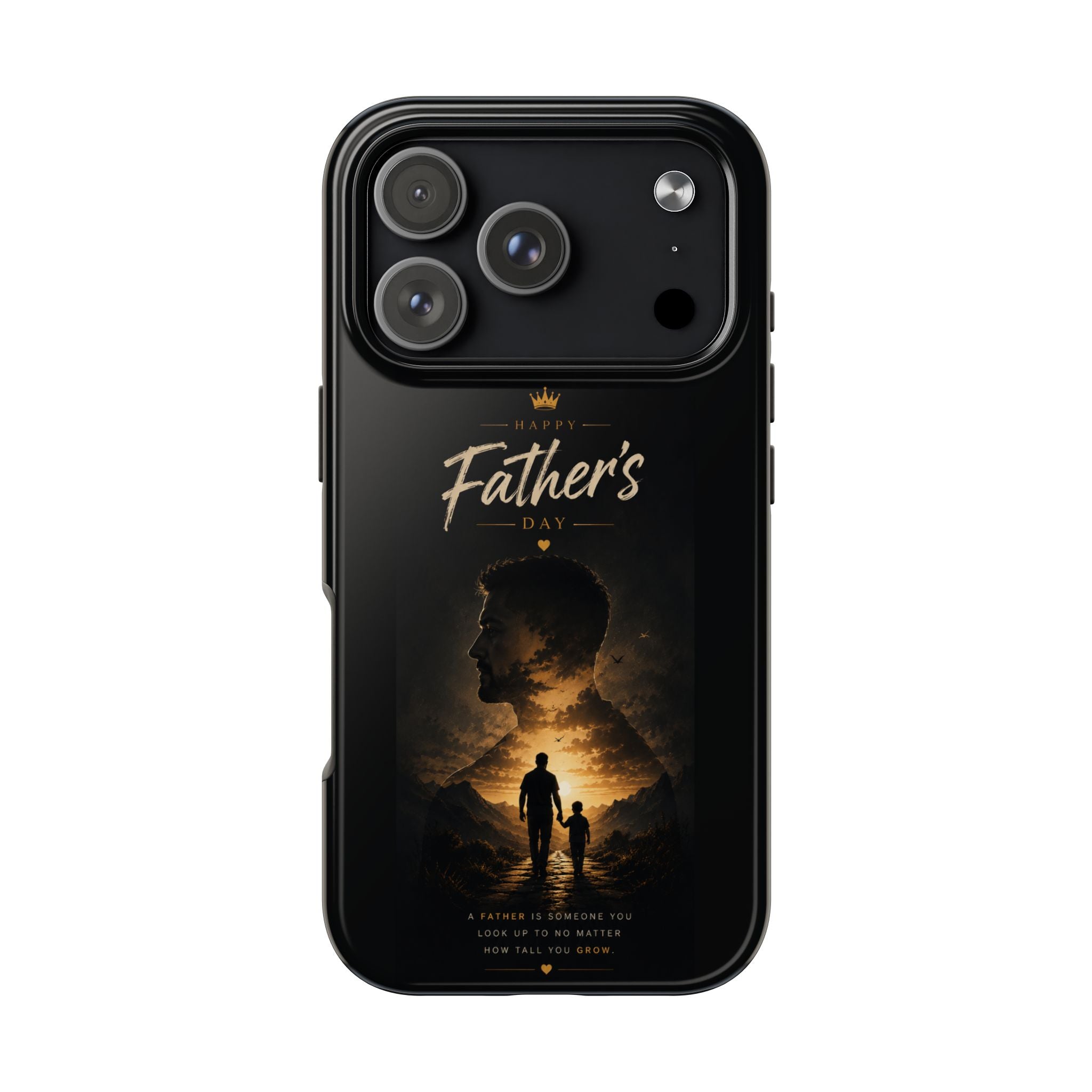 Father's Day Tough Phone Case – Silhouette Dad & Child Tribute