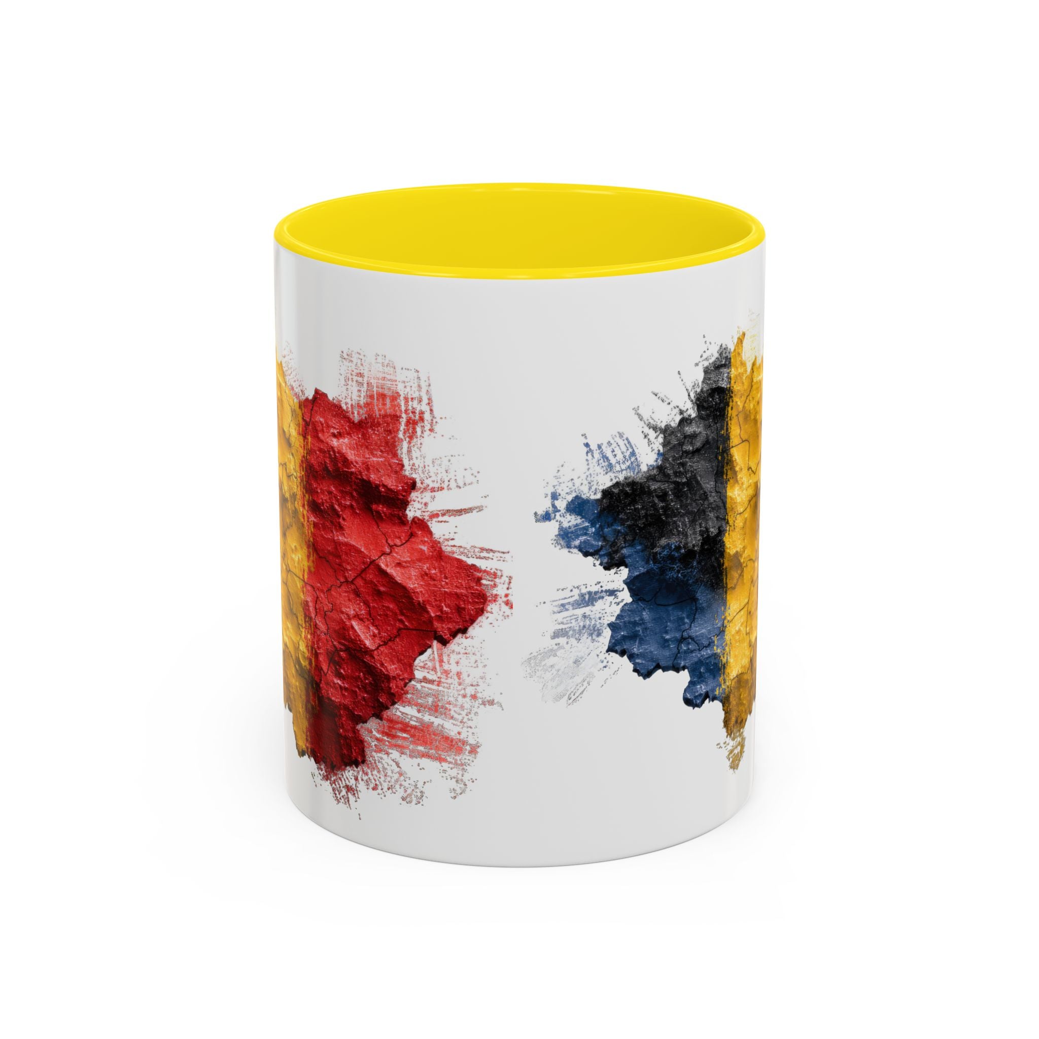 Belgium Flag Coffee Mug – Distressed Watercolor Accent Mug (11/15oz)