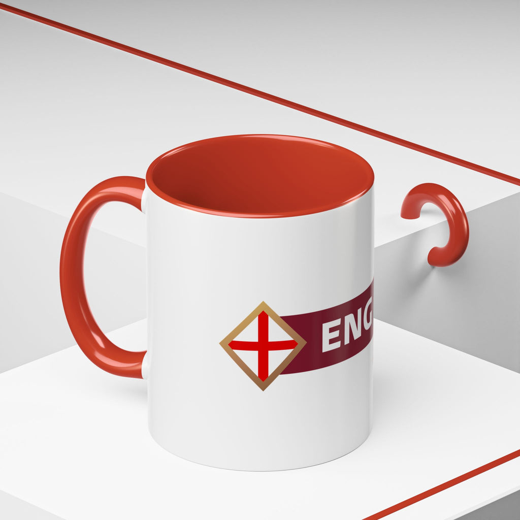 England 2026 Soccer Cup Accent Coffee Mug (11, 15oz)
