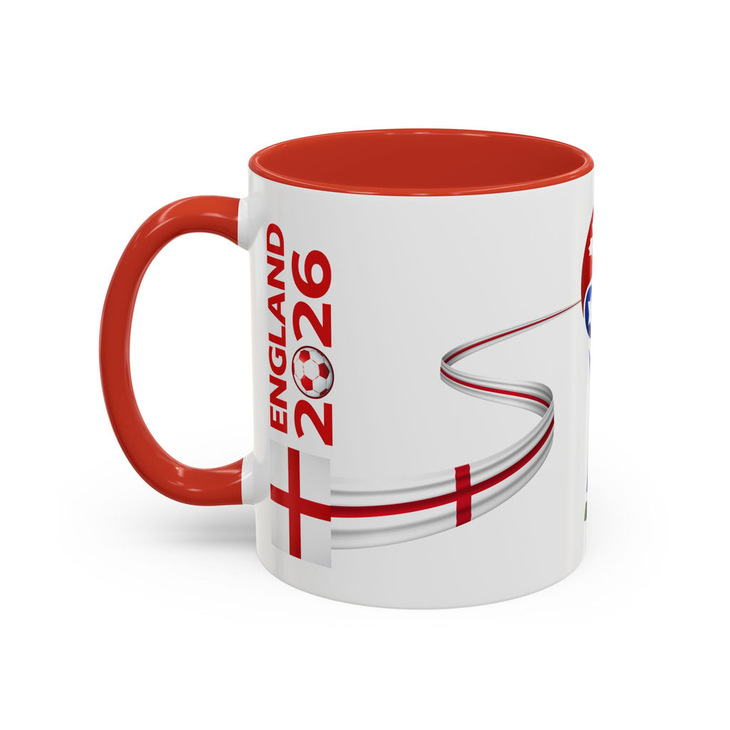 England 2026 Soccer Cup Accent Coffee Mug