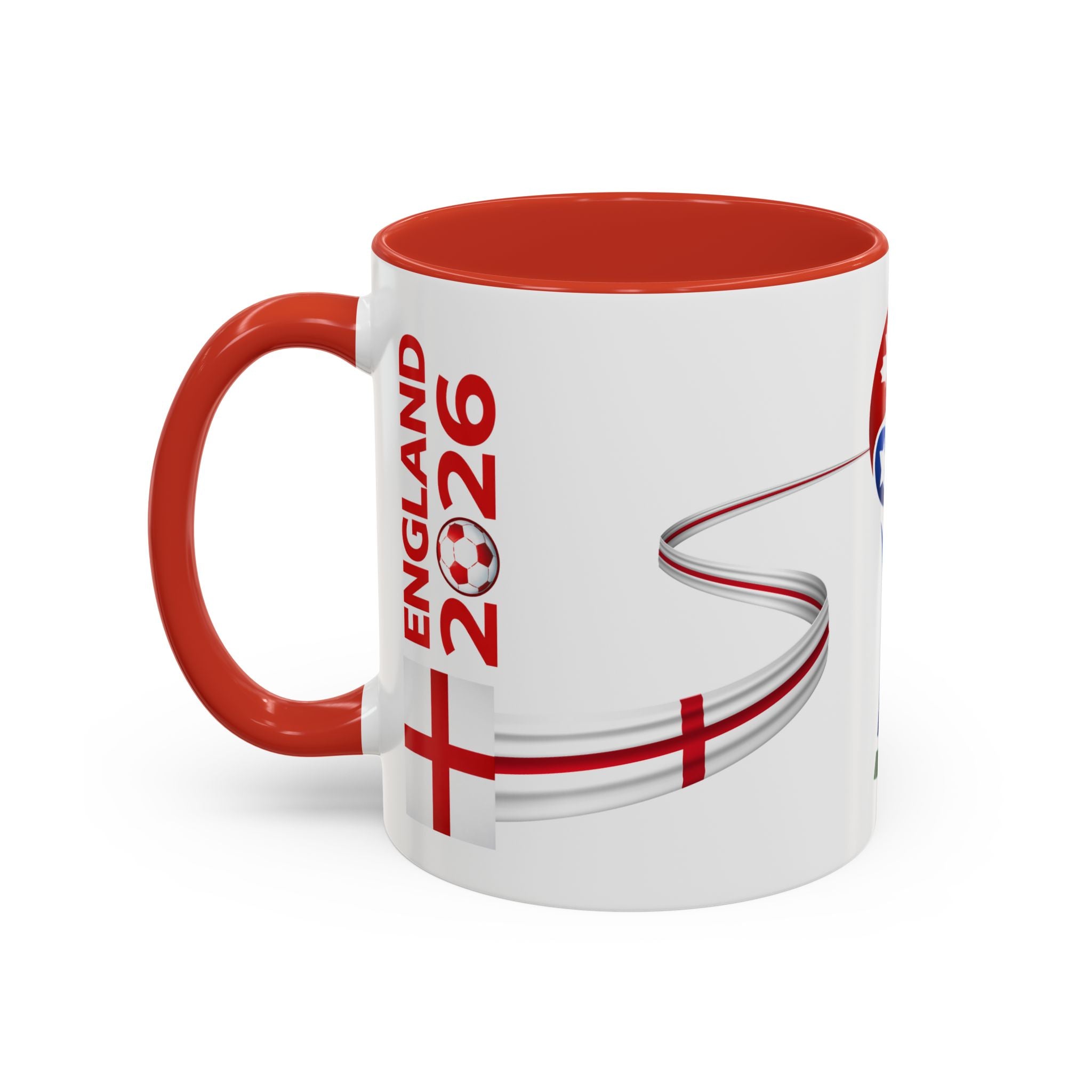 England 2026 Soccer Cup Accent Coffee Mug