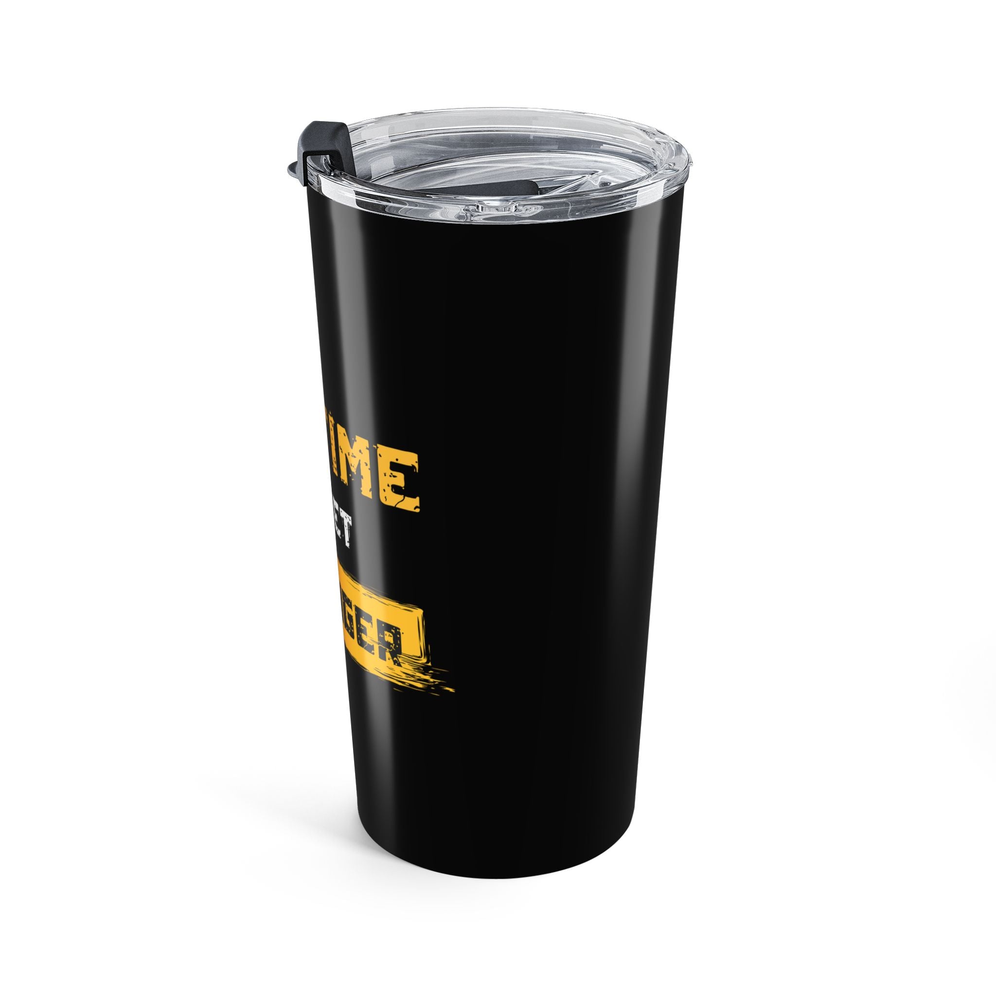 20oz Motivational Tumbler – "It's Time to Get Stronger" Gym Water Bottle