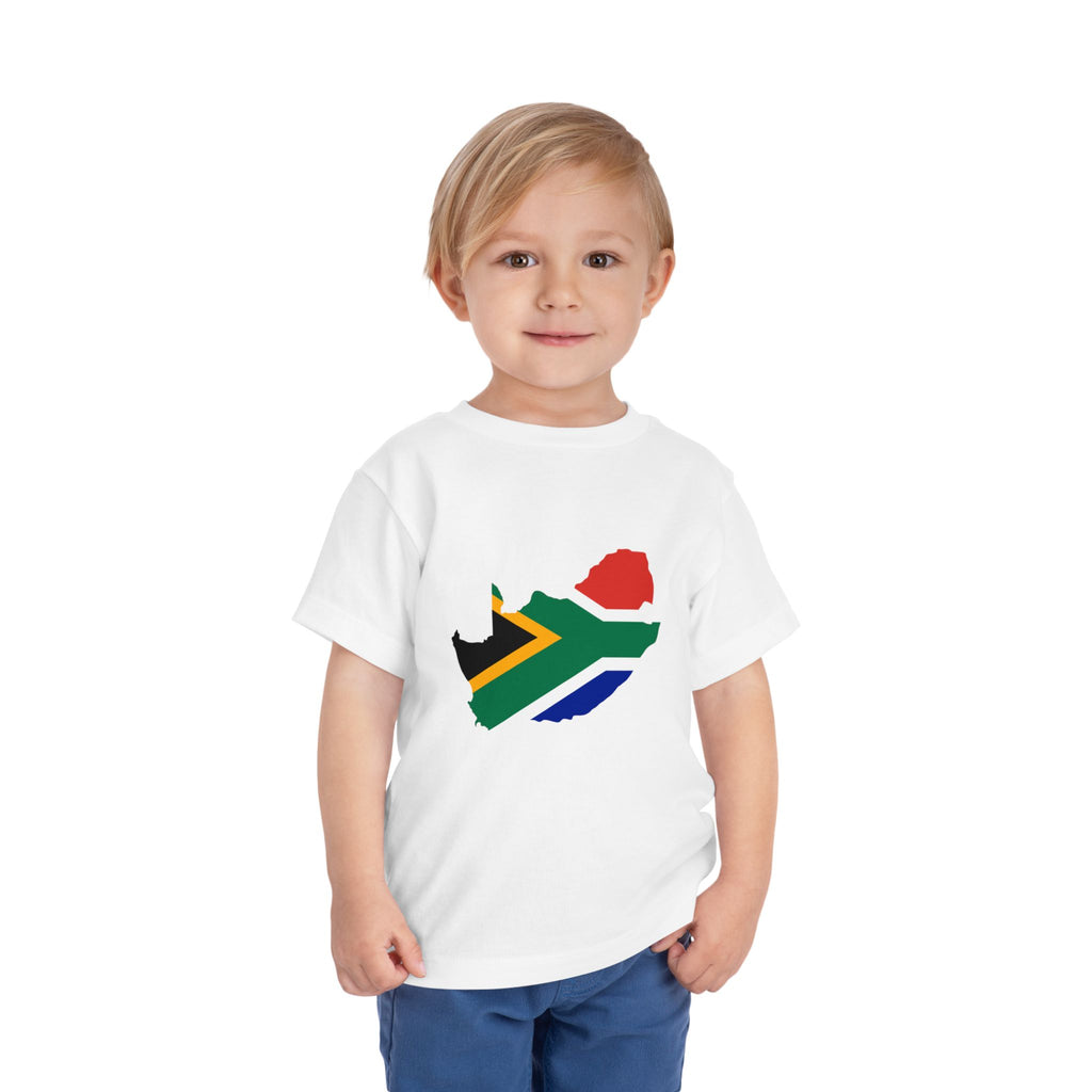 South Africa Toddler Tee — South Africa Flag Map & Cup Trophy Kids Shirt