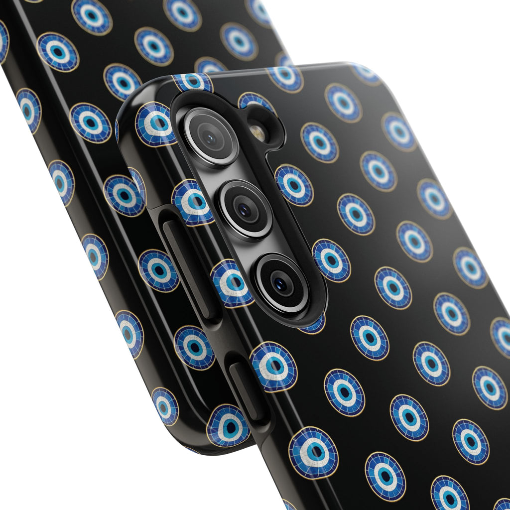 Evil Eye Pattern Tough Phone Case — Protective Blue Nazar Design