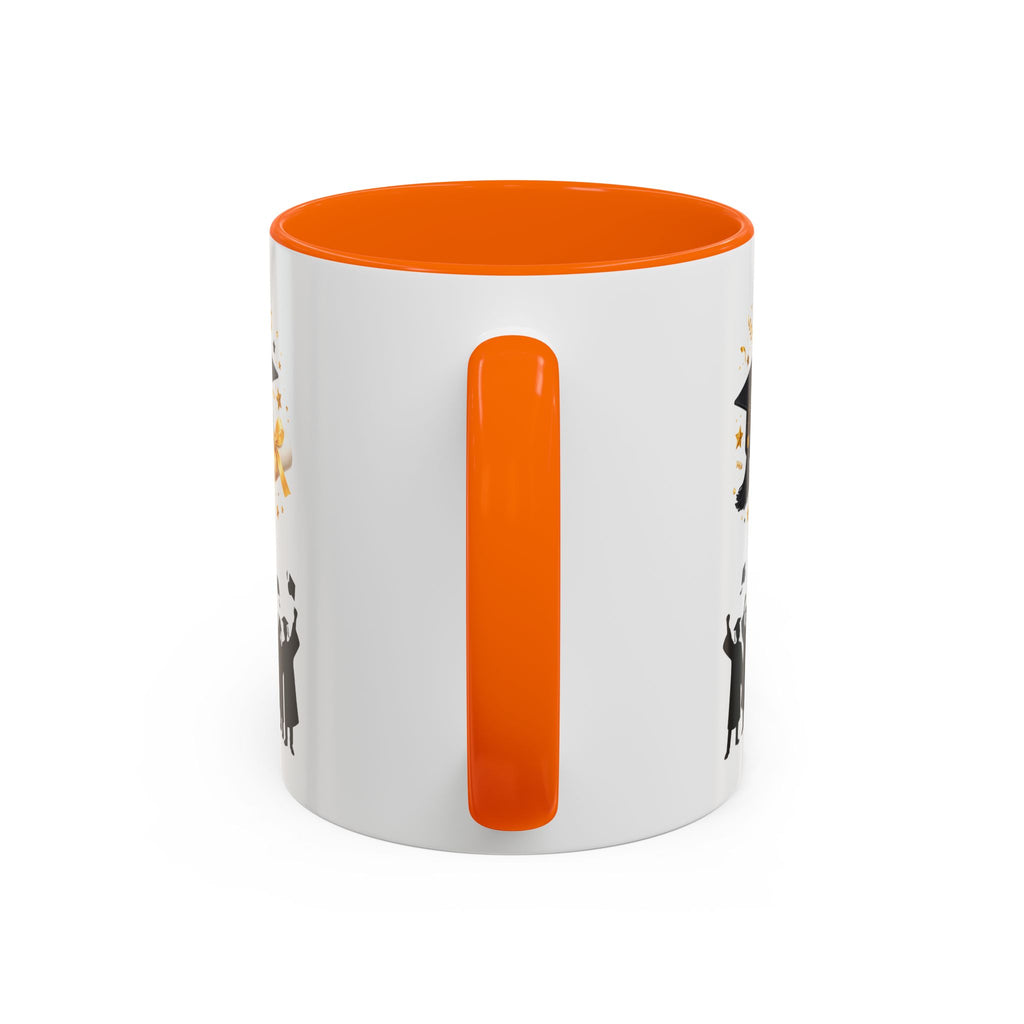 Graduation Celebration Coffee Mug — Cap, Diploma & Tossed Caps Design