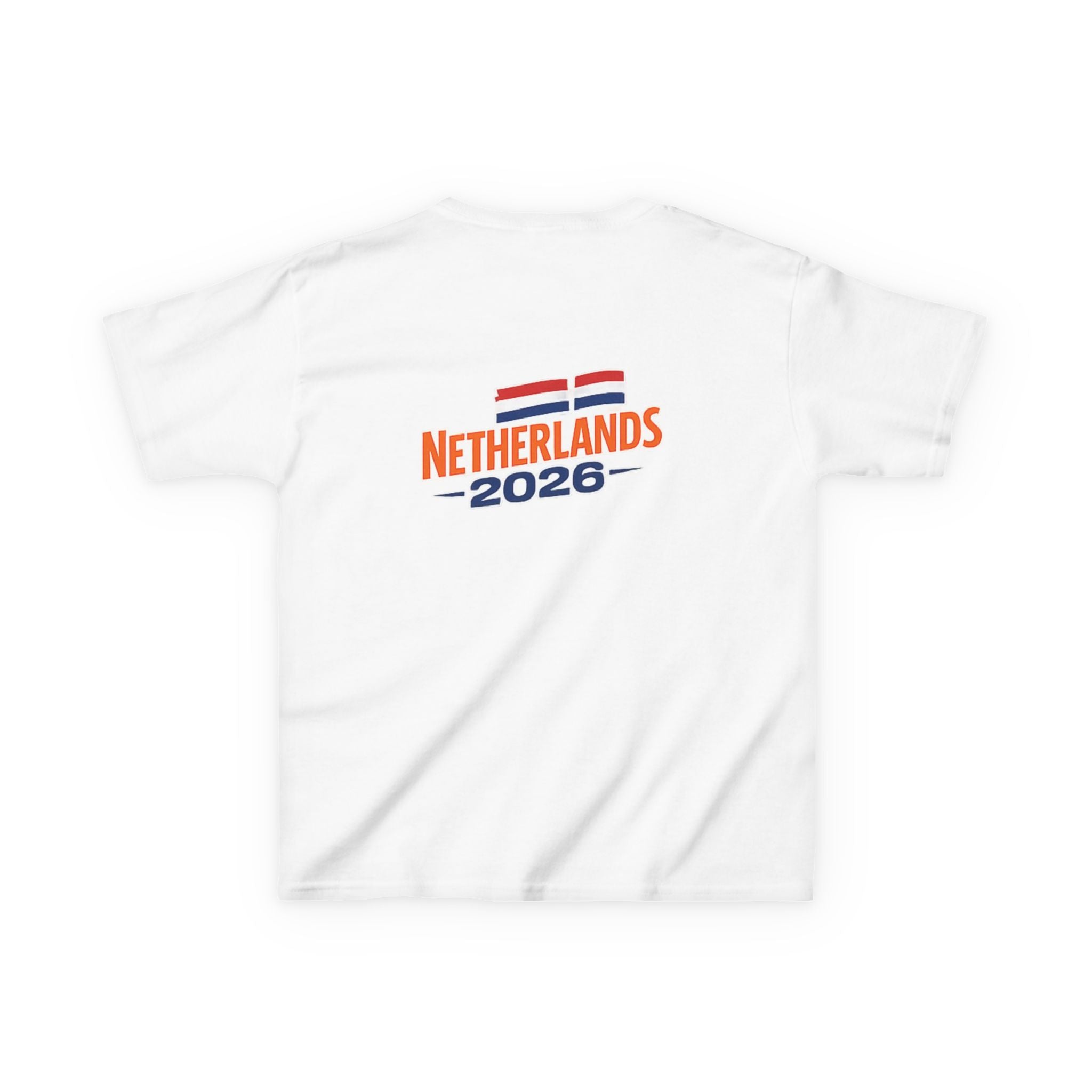 Netherlands 2026 Kids T-Shirt – Dutch Flag Brushstroke Soccer Supporter Tee
