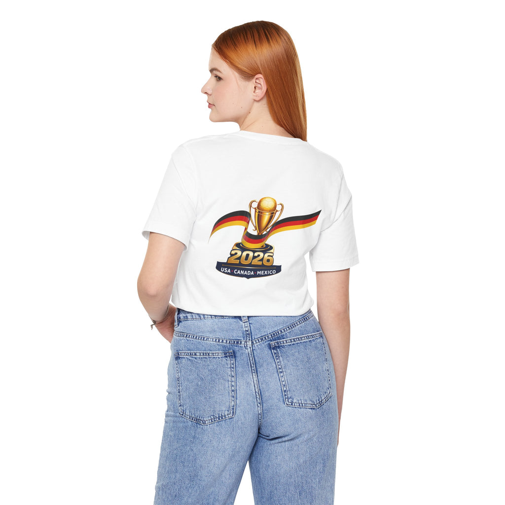 Germany 2026 Soccer Fan Tee — Cup Supporter Shirt with Trophy & Flag