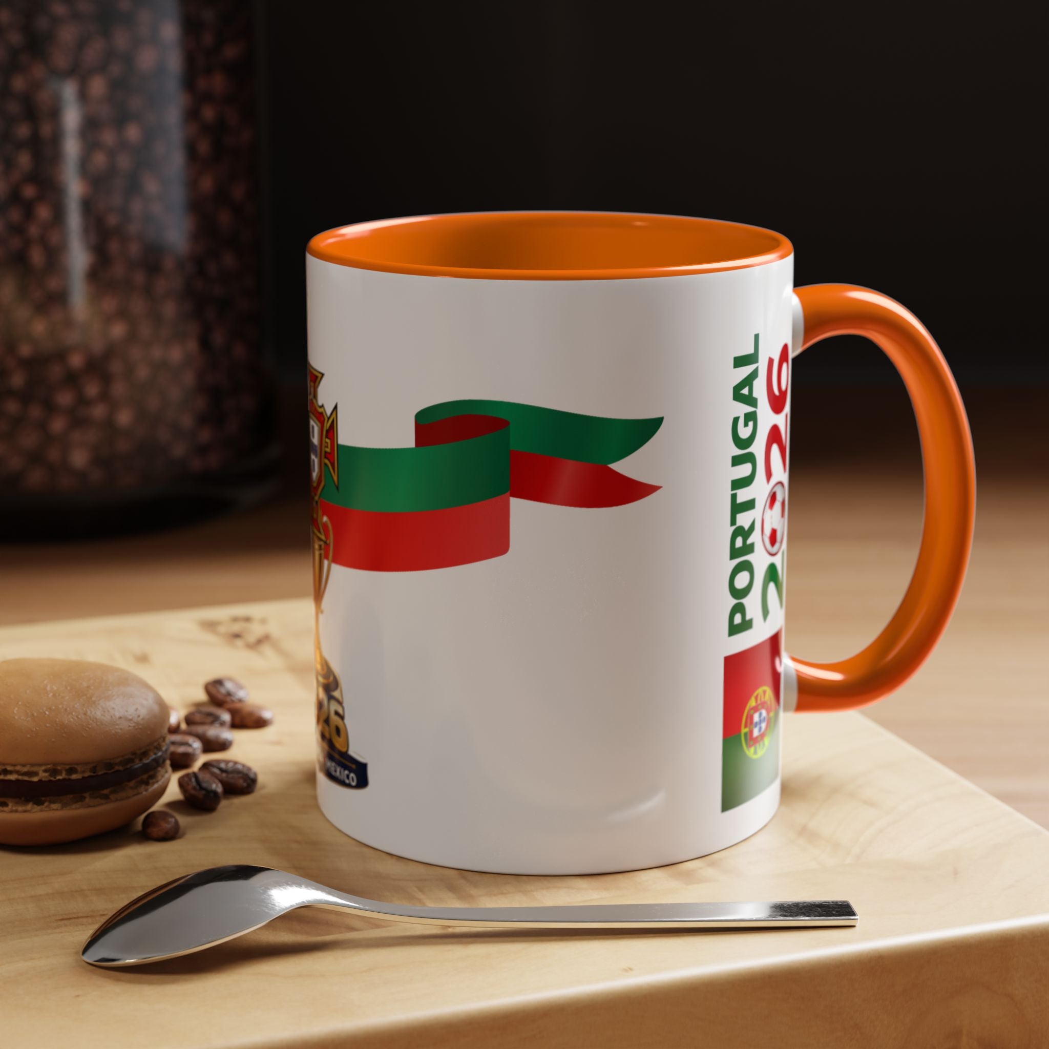 Portugal 2026 Soccer Cup Accent Coffee Mug – Portugal 2026 Trophy Design