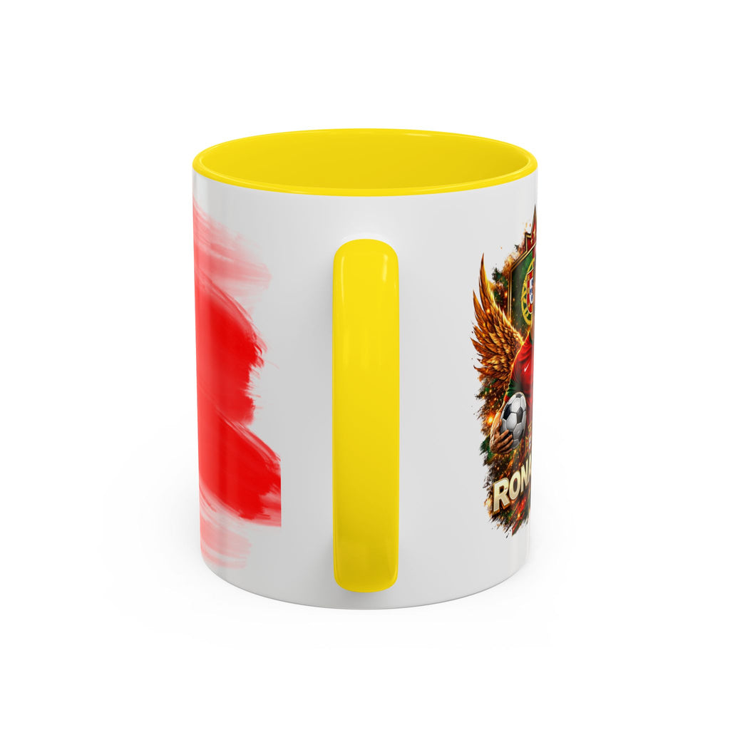 Portugal Flag Accent Coffee Mug — Painted Portuguese Crest Design (11/15oz)
