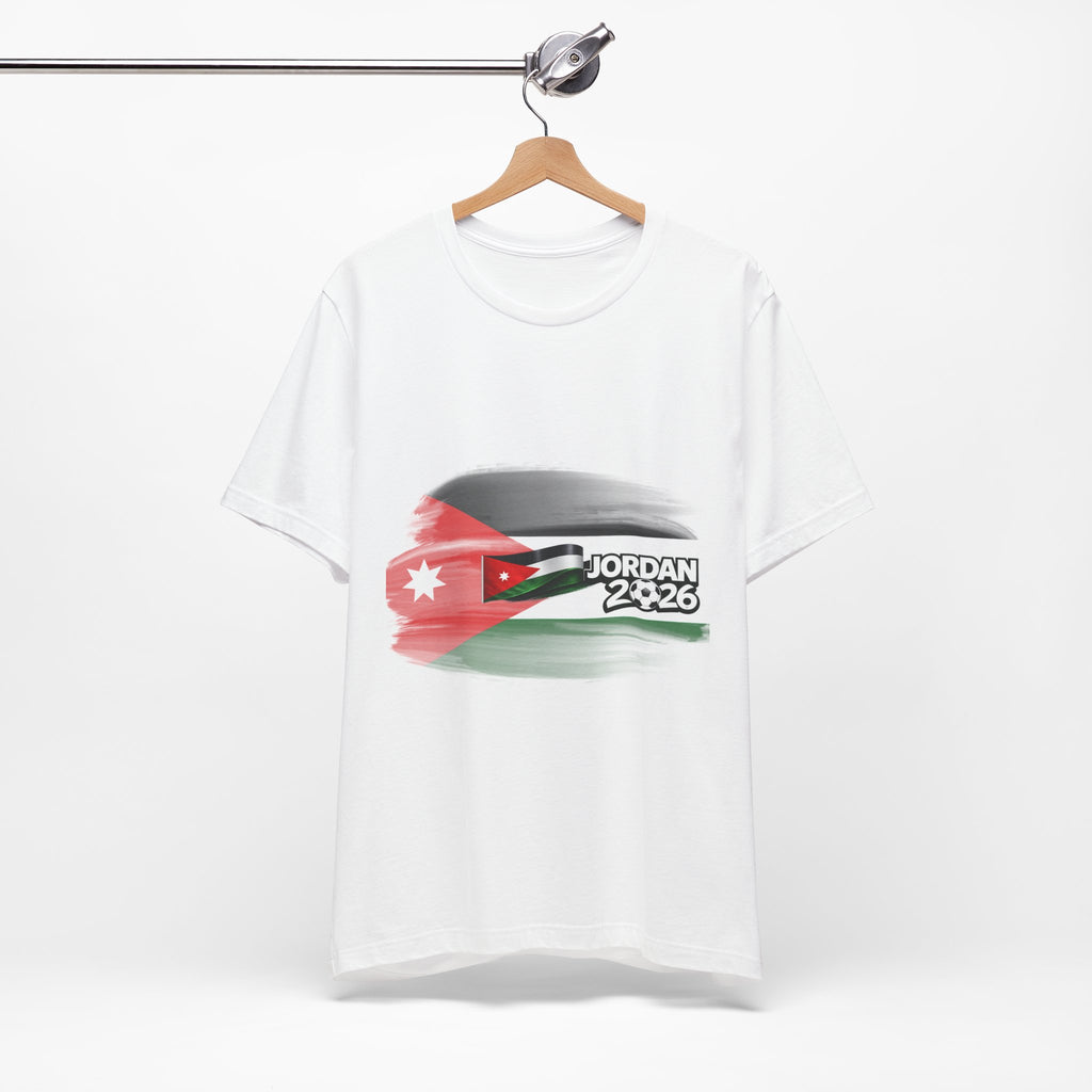 Jordan 2026 Flag Tee — Jordanian Pride Short Sleeve T-Shirt