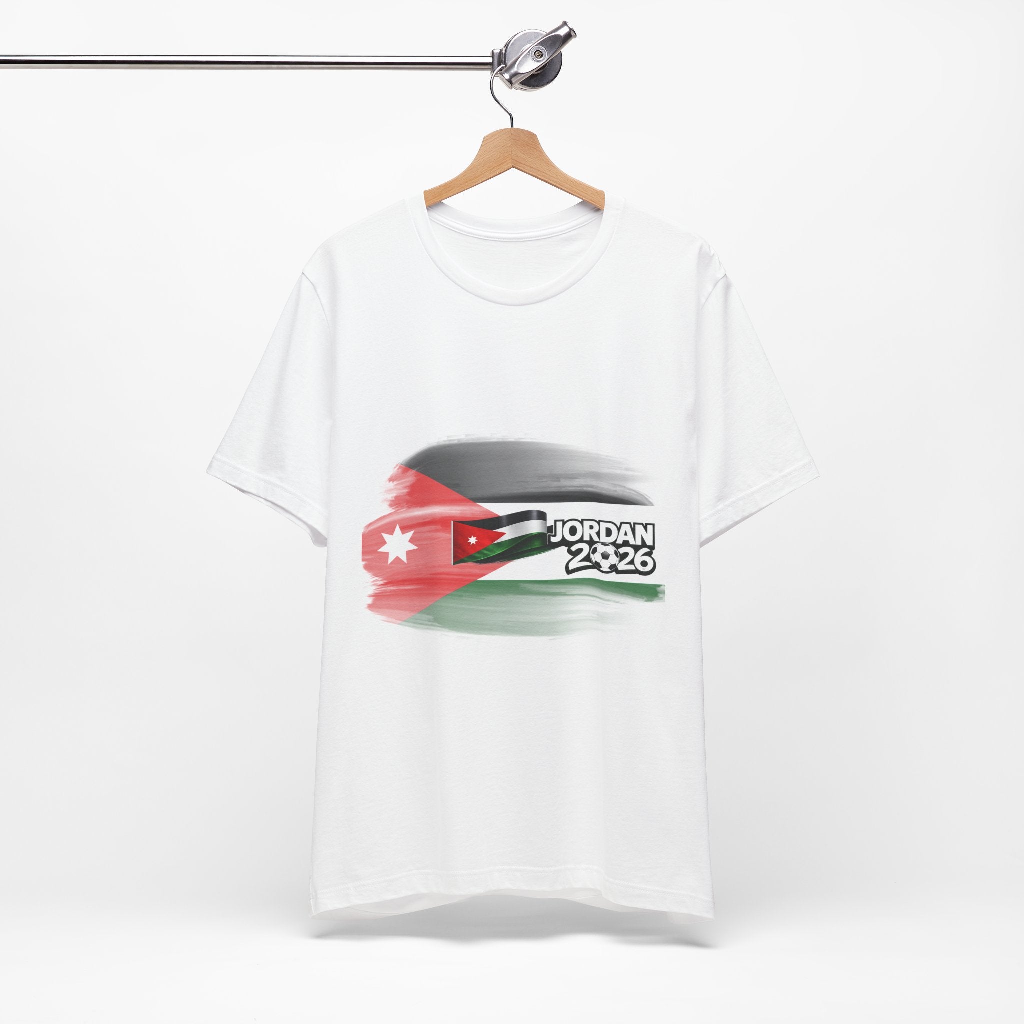 Jordan 2026 Flag Tee — Jordanian Pride Short Sleeve T-Shirt