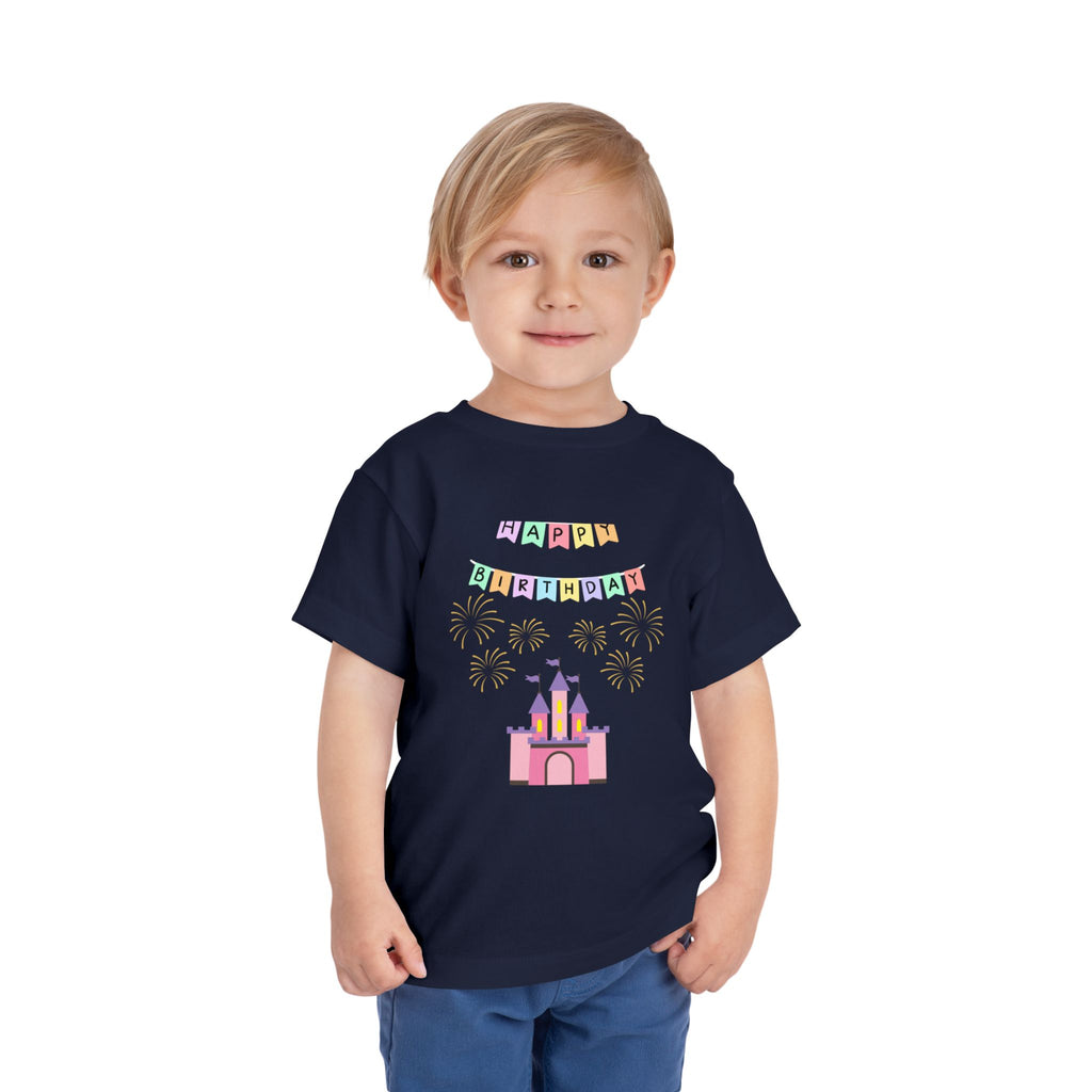 Toddler Birthday Castle Tee — "Happy Birthday" Princess Shirt