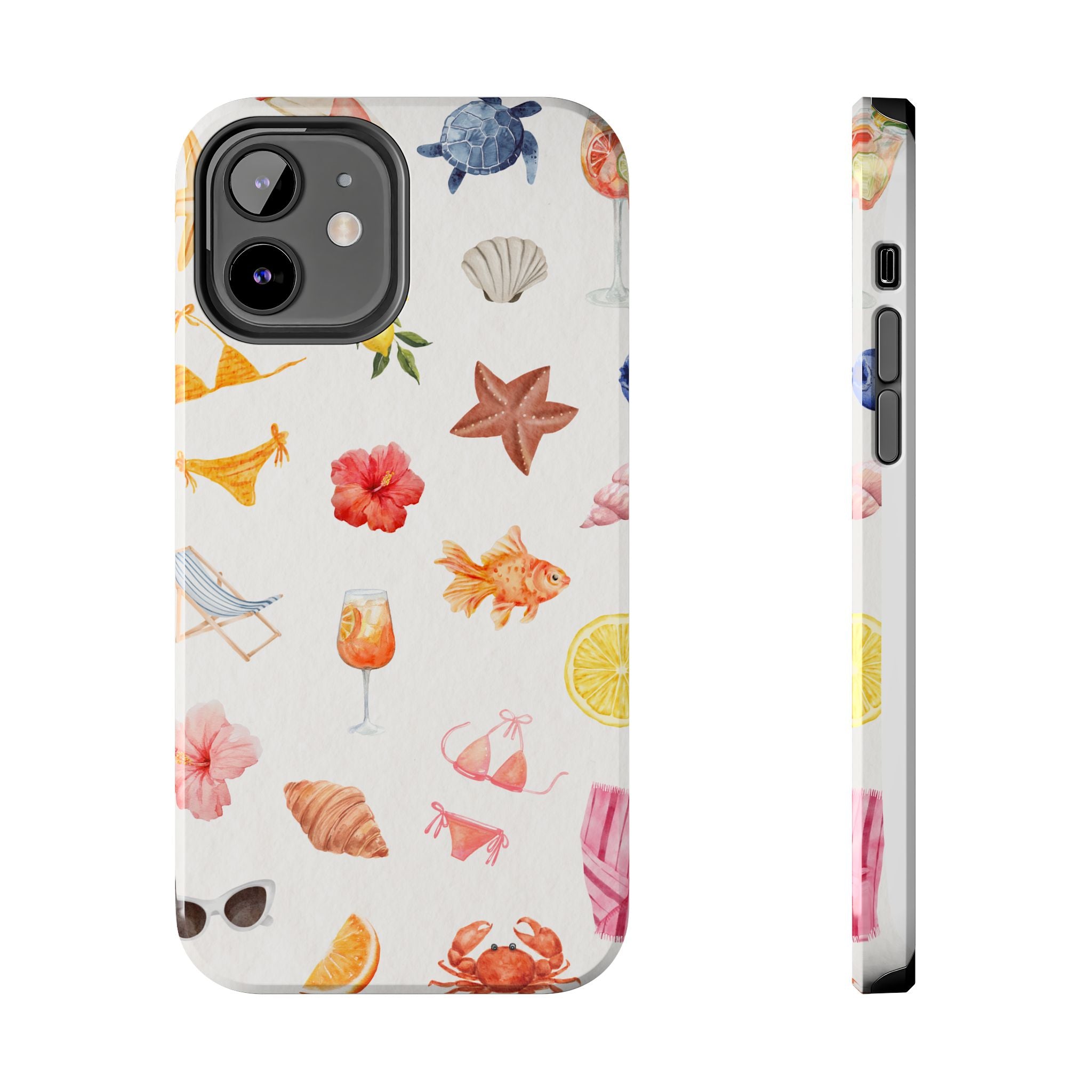 Summer Seashells Pattern Tough Phone Case — Beach Vacation Phone Cover