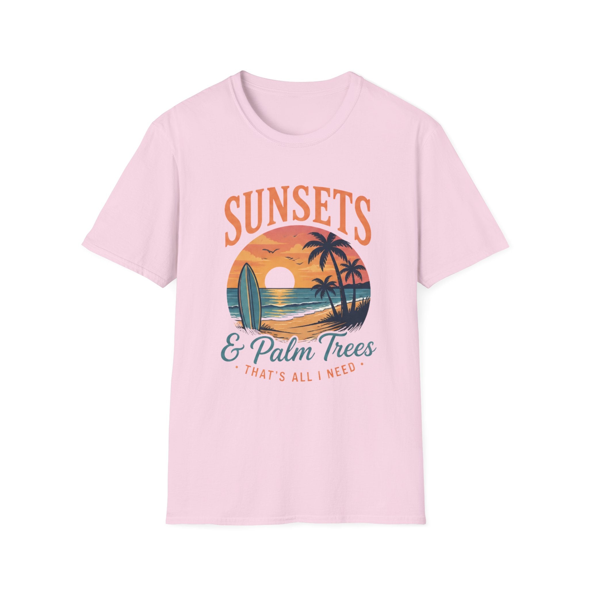 Sunsets & Palm Trees unisex T-Shirt — Tropical Surf Retro Tee