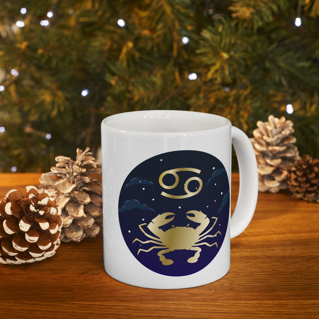 Cancer Zodiac Cancer Constellation Ceramic Mug — Astrology Night Sky Coffee Cup (11oz, 15oz)