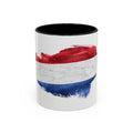 Netherlands Dutch Flag Brushstroke Accent Coffee Mug — 11/15oz