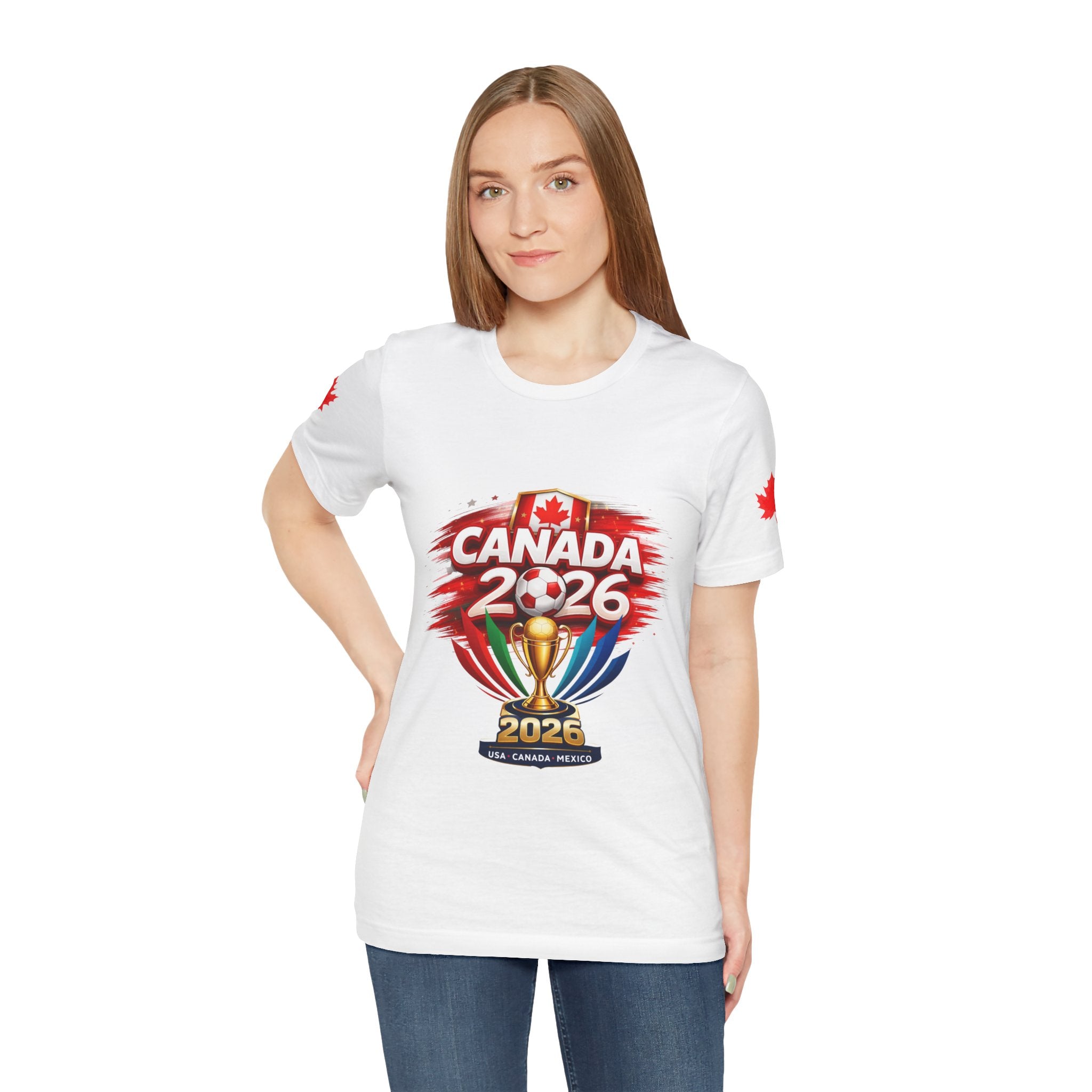 Canada 2026 Soccer Cup T-Shirt — Canada 2026 Trophy & Flag Tee
