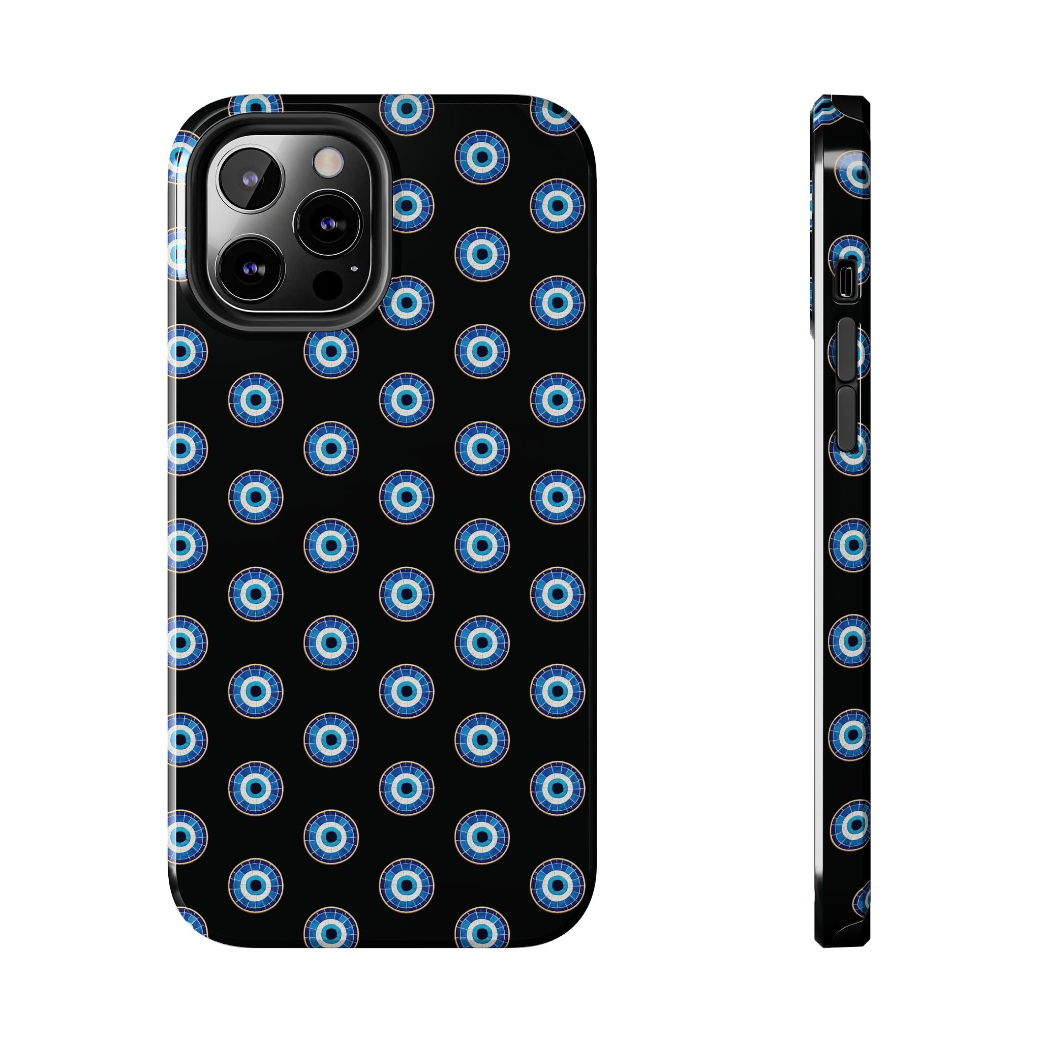 Evil Eye Pattern Tough Phone Case — Protective Blue Nazar Design