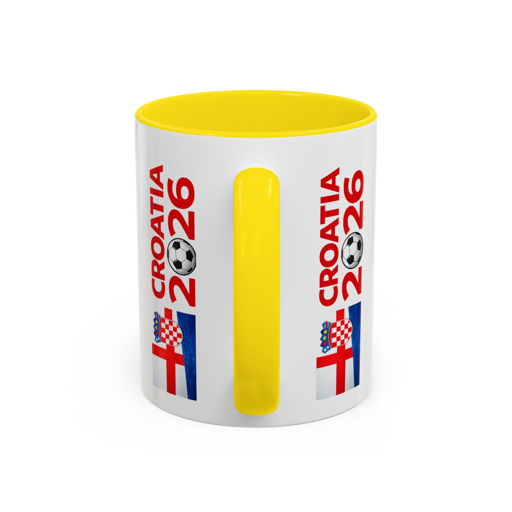 Croatia 2026 Soccer Fan Coffee Mug — Flags & Trophy Cup Design