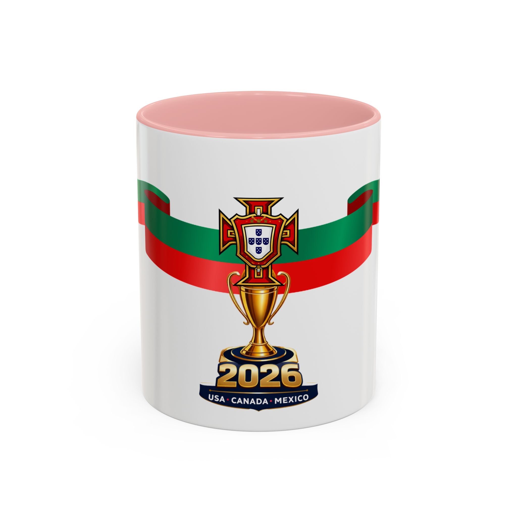 Portugal 2026 Soccer Cup Accent Coffee Mug – Portugal 2026 Trophy Design