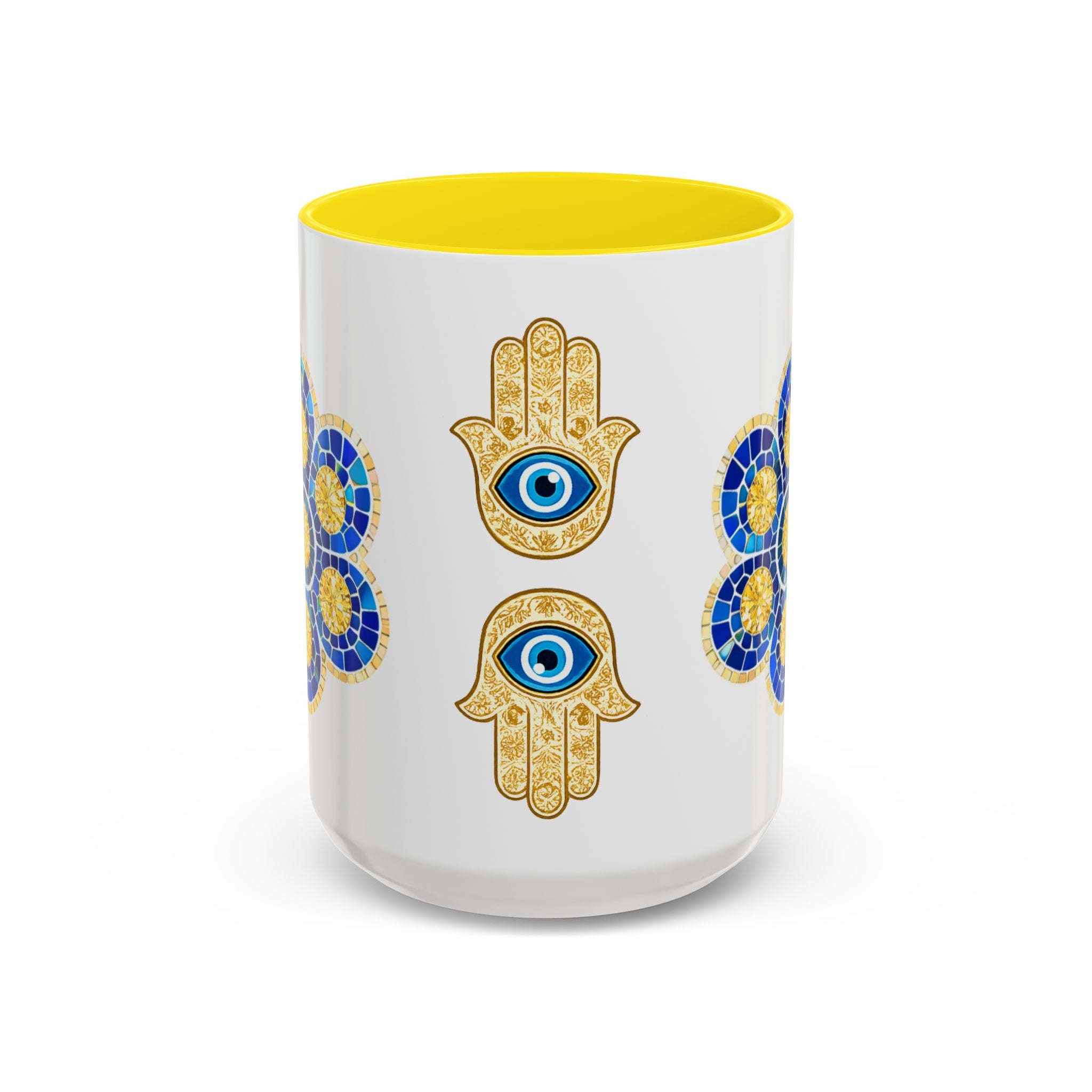 Evil Eye Hamsa Accent Coffee Mug