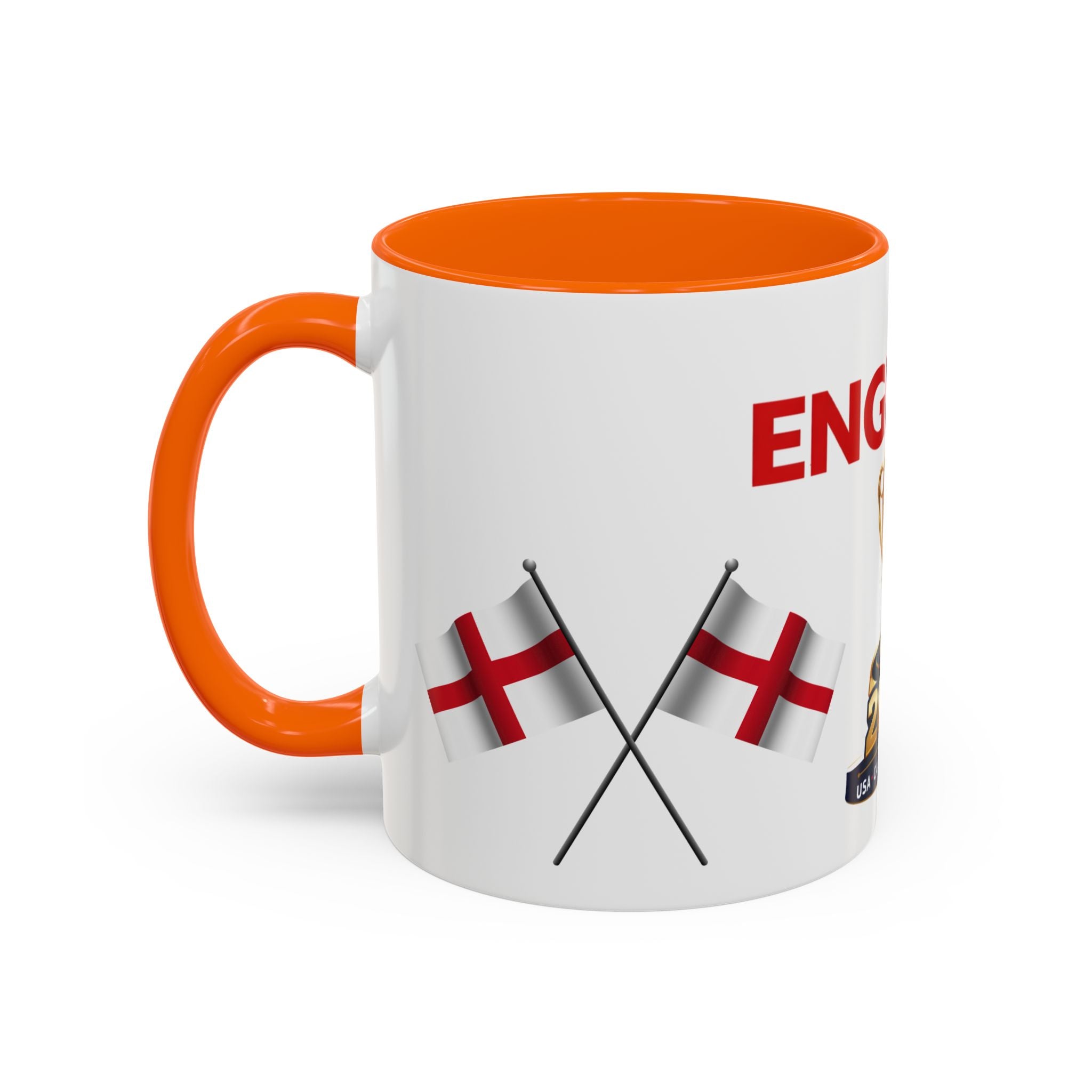 England 2026 Soccer Trophy Accent Coffee Mug — Cup Fan Gift (11/15oz)