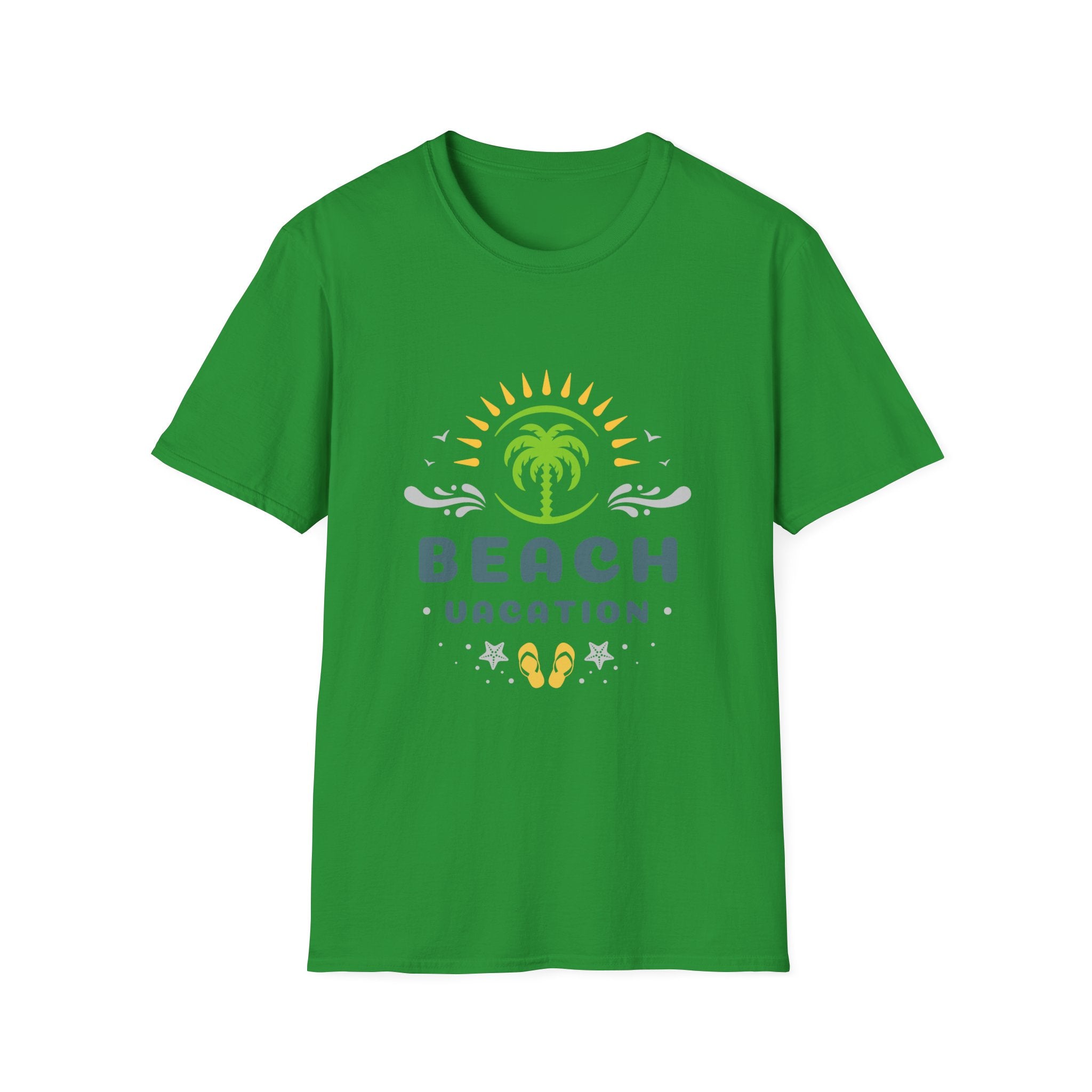 Beach Vacation T-Shirt — Palm Tree Sunset Graphic Tee