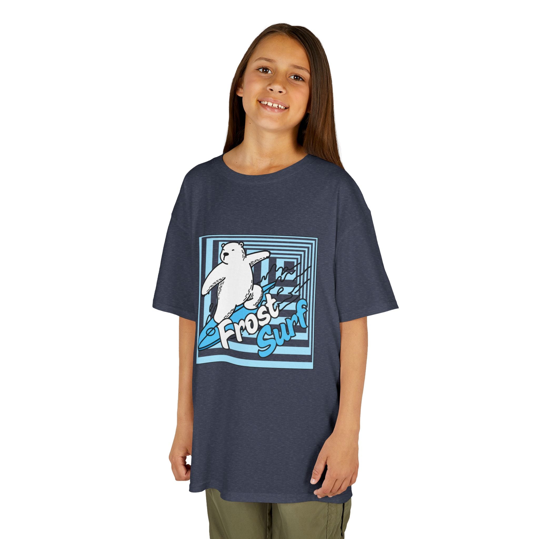 Kids Tee — 'Frost Surf' Polar Bear Surfing Graphic