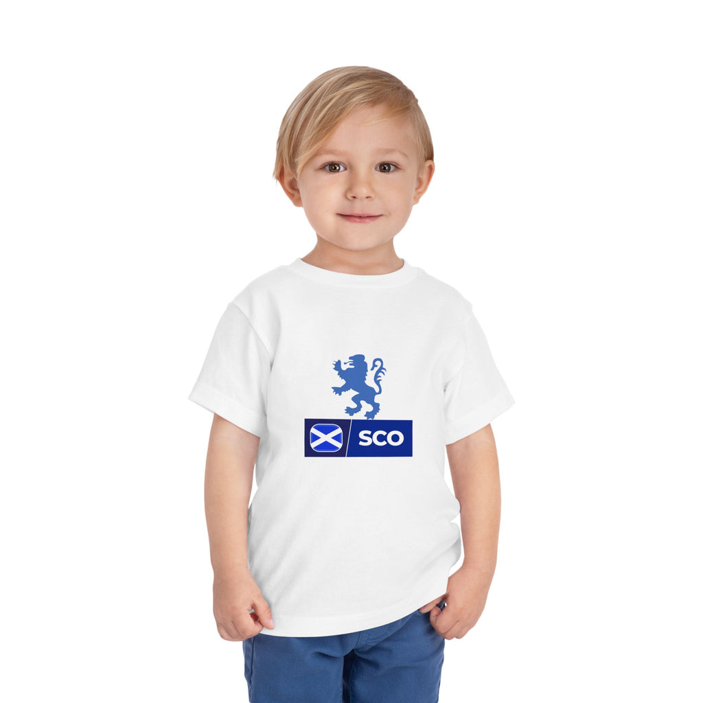 Scotland Toddler Tee — Scottish Lion & Saltire Flag 'SCO' Design