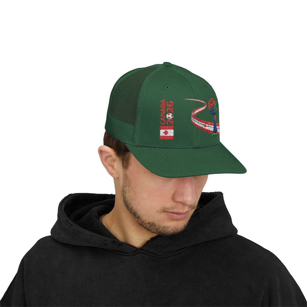 Canada 2026 Snapback Trucker Hat — Red Maple Road Design