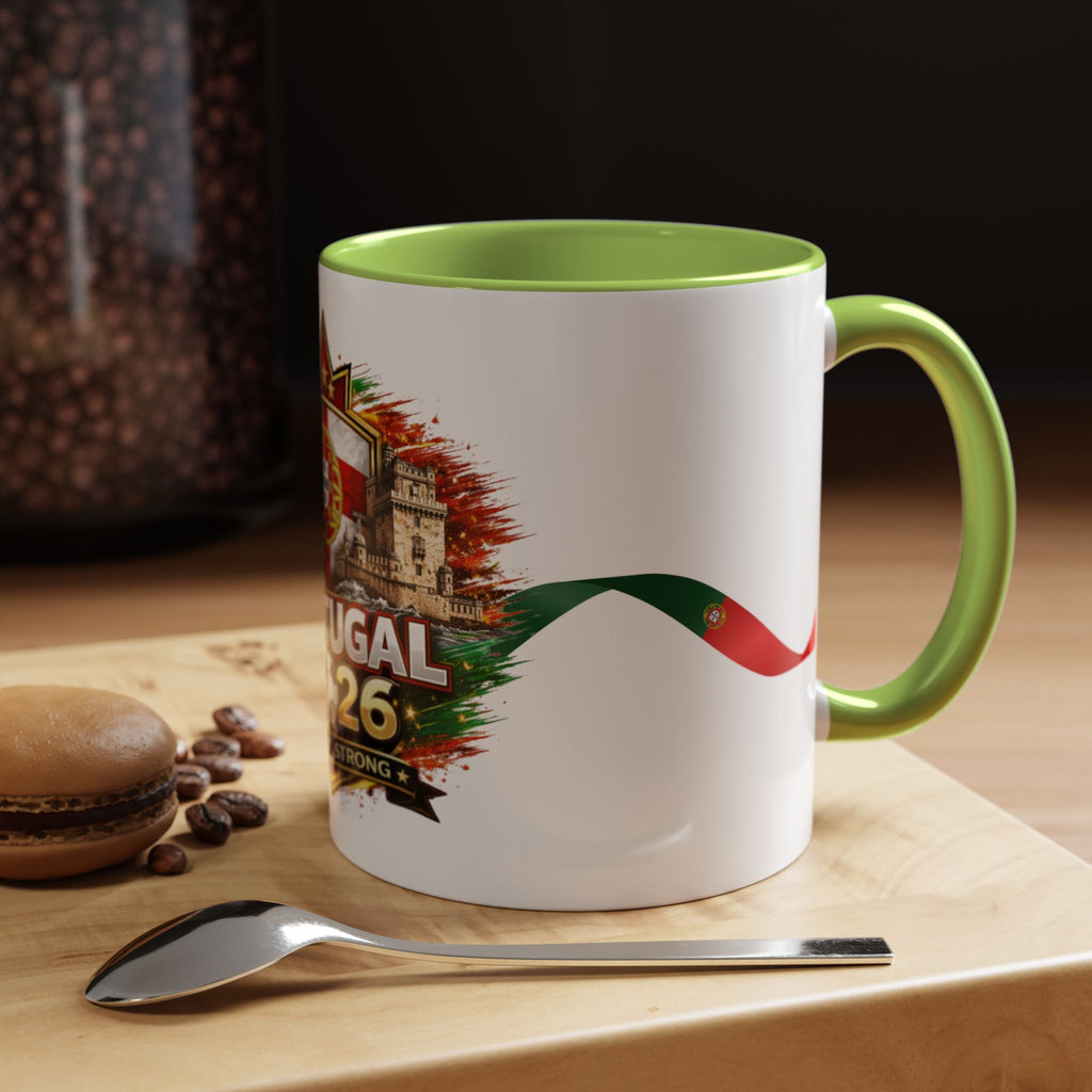 Portugal 2026 Soccer Mug – Portugal Flag & Crest Accent Coffee Cup