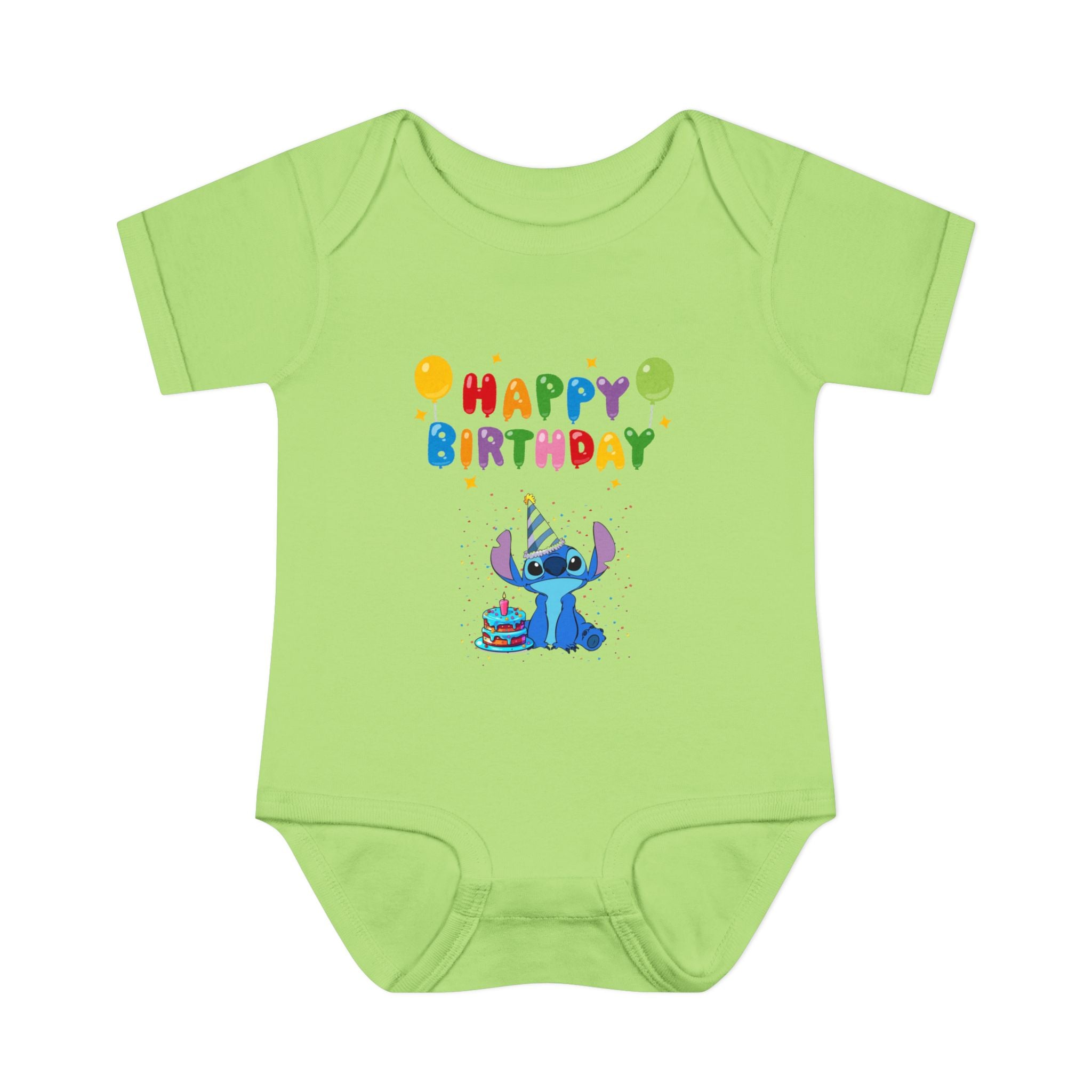 Stiche birthday Infant Baby Rib Bodysuit