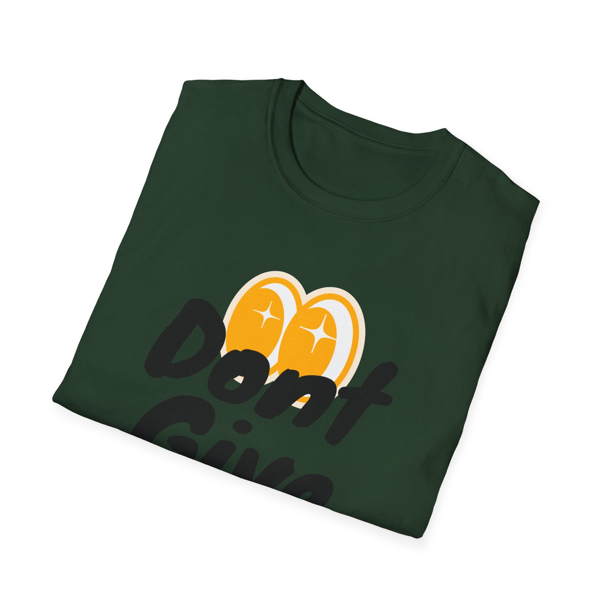 Don't Give Up T-Shirt — Motivational Graphic Tee with Positive Icons