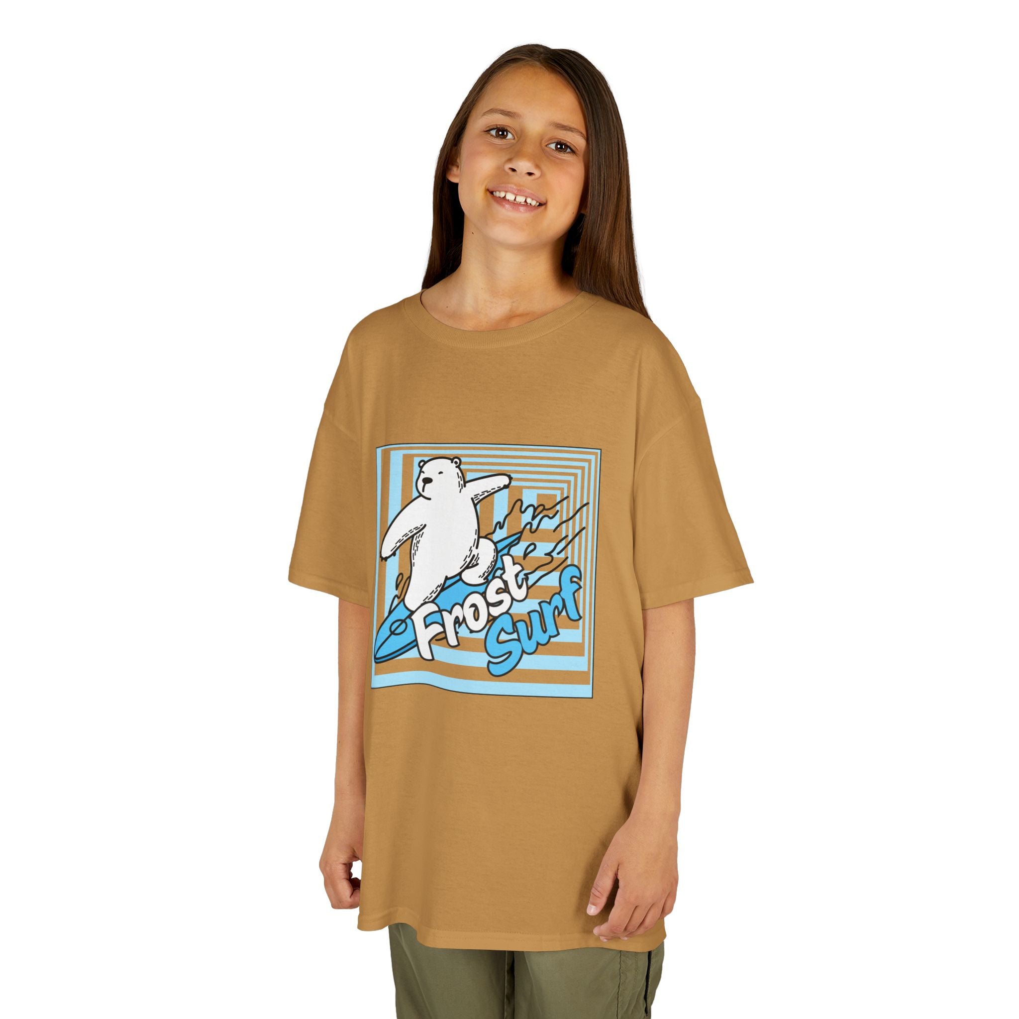 Kids Tee — 'Frost Surf' Polar Bear Surfing Graphic