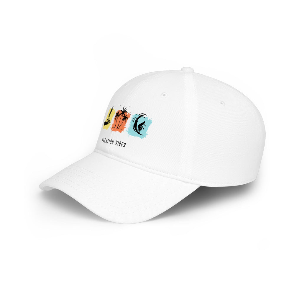 Vacation Vibes Low Profile Baseball Cap — Tropical Palm Beach Hat