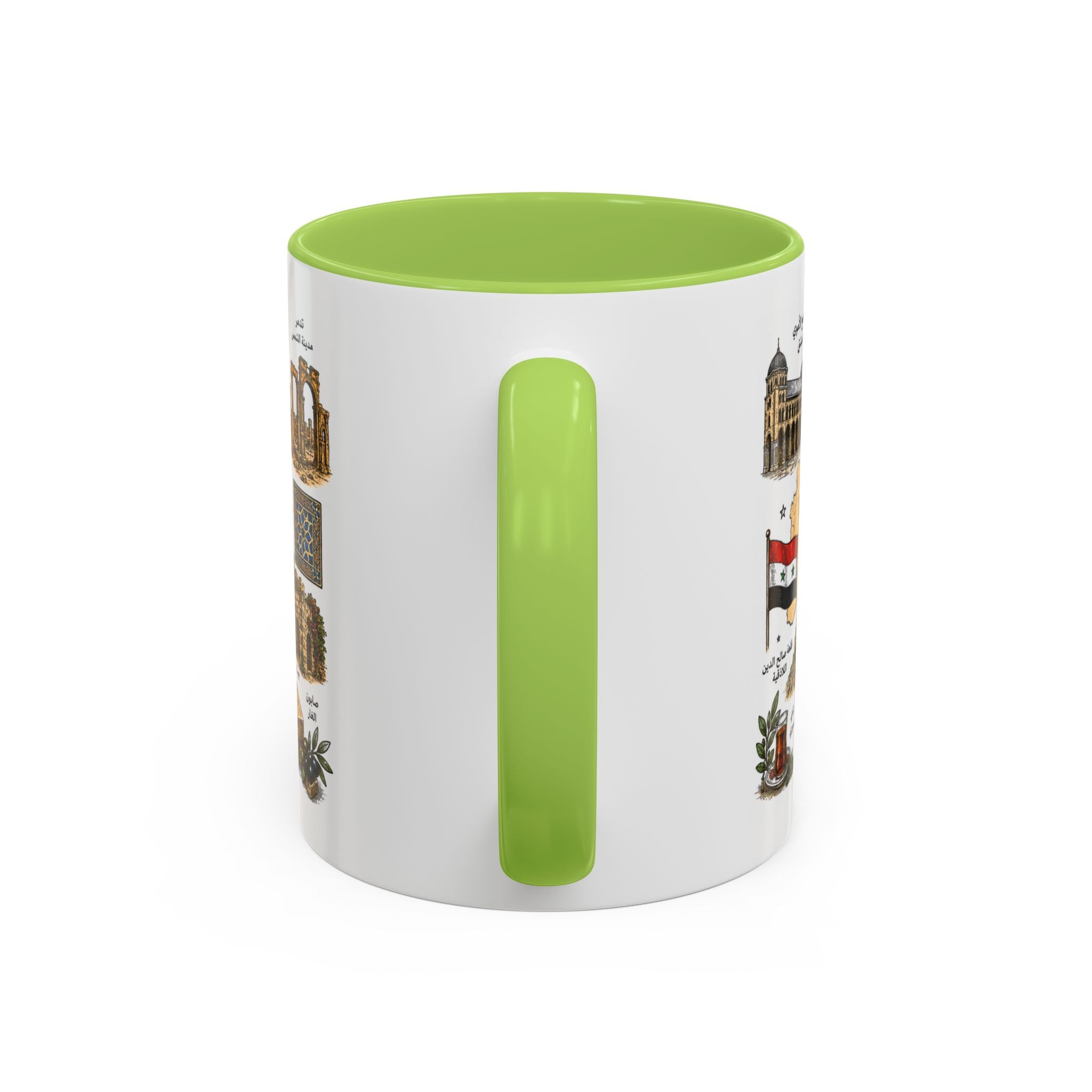 Syria Illustrated Coffee Mug — Landmarks & Traditions Accent Mug (11oz)