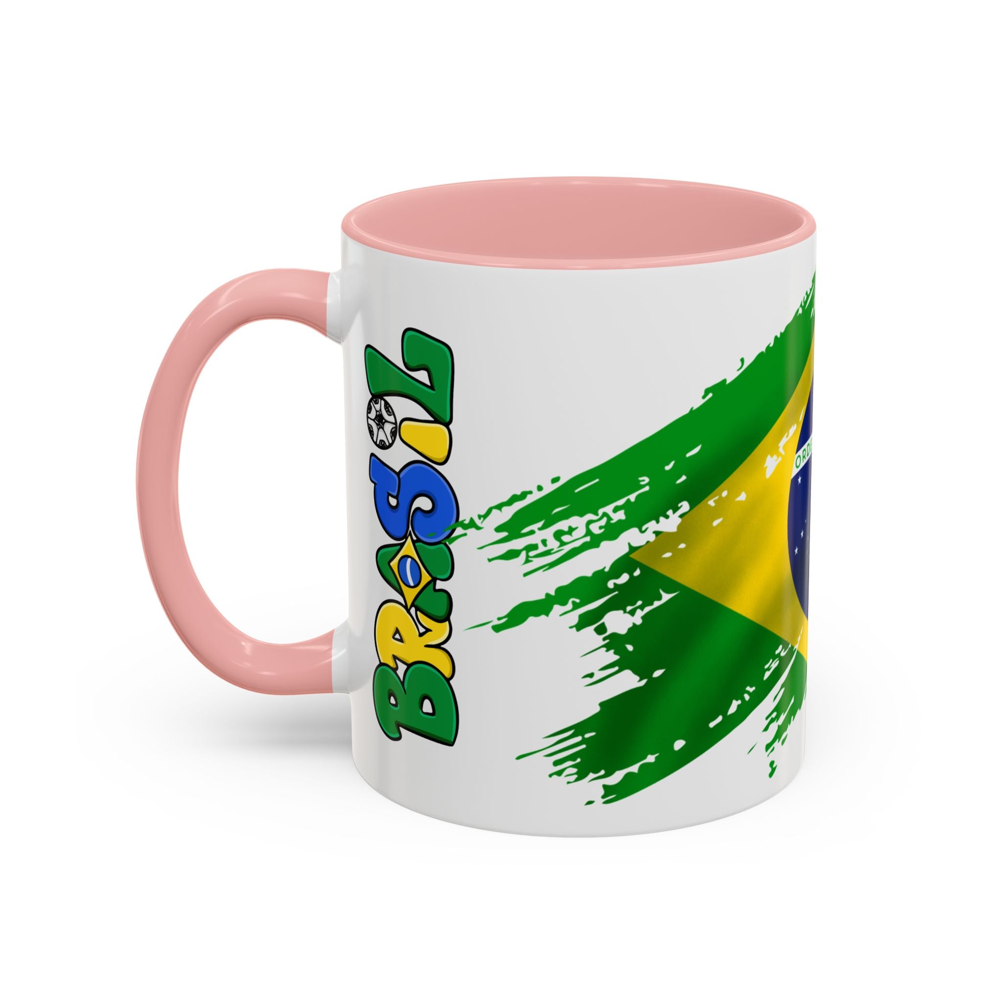 Brazil Flag Accent Coffee Mug — Brasil Pride 11/15oz