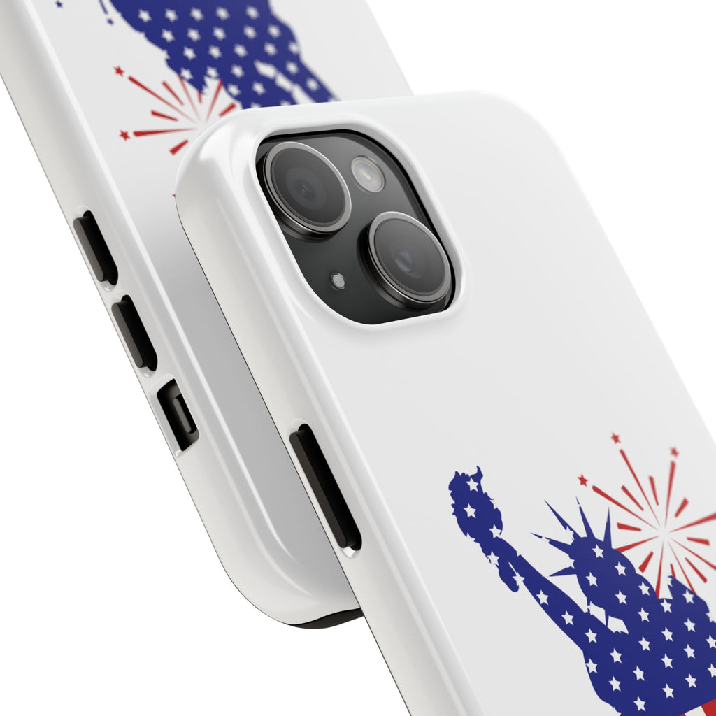 4th of July Tough Phone Case — Statue of Liberty USA Flag Design