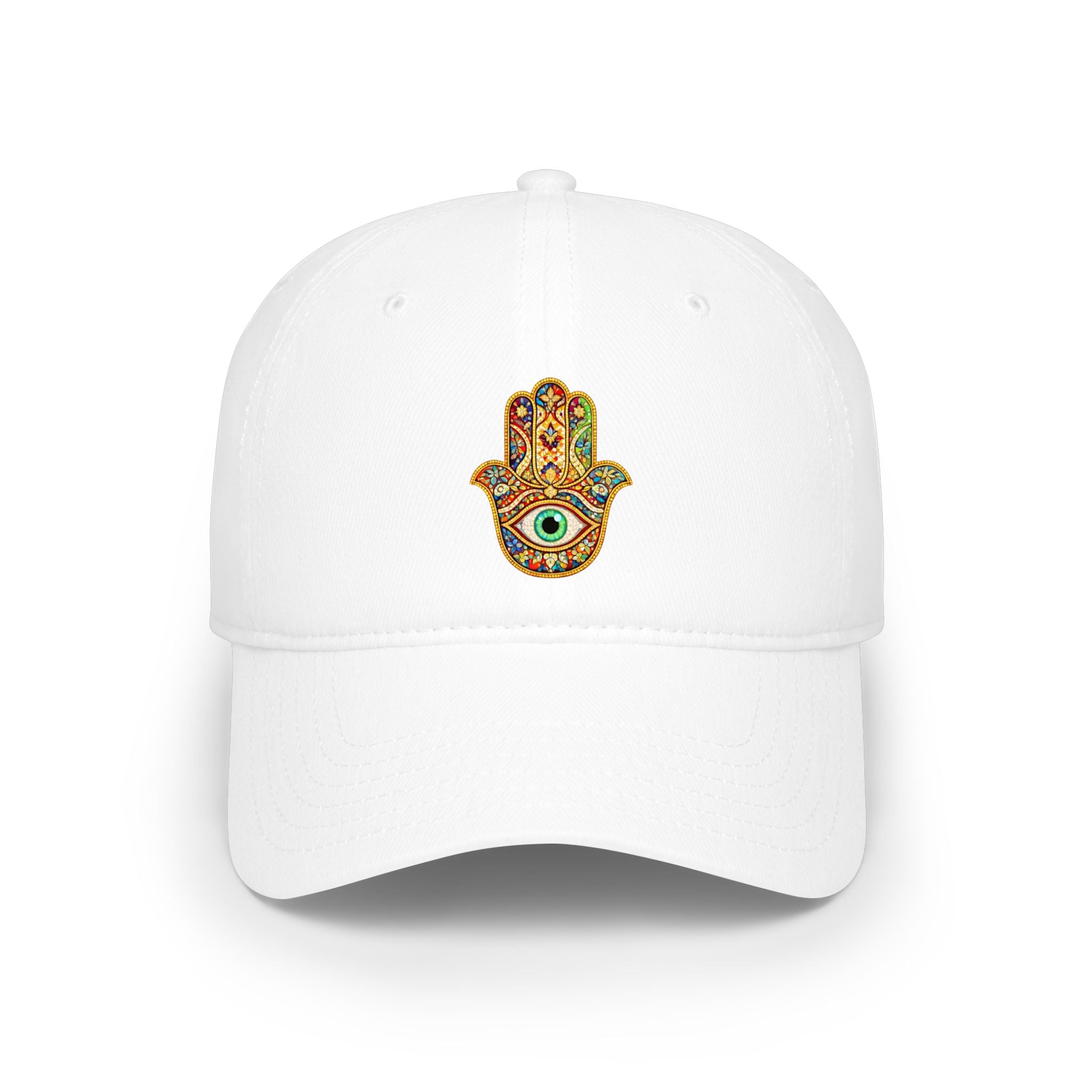Hamsa Hand Embroidered Baseball Cap – Protective Eye Low Profile Hat