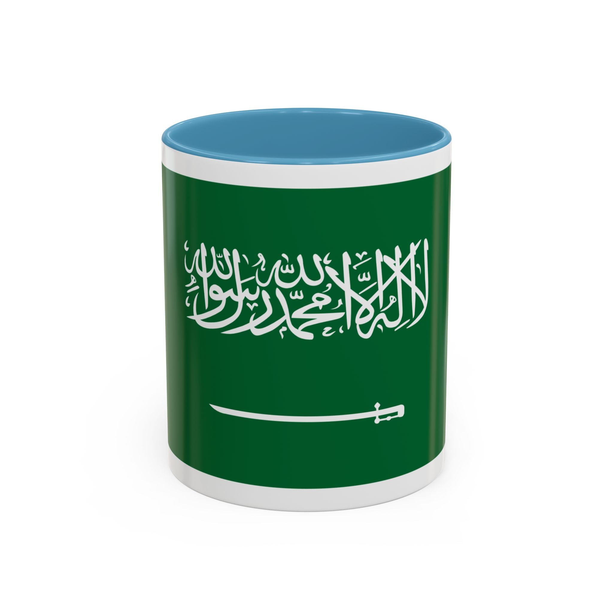 Saudi Arabia Flag Accent Coffee Mug — Patriotic 11/15oz Ceramic
