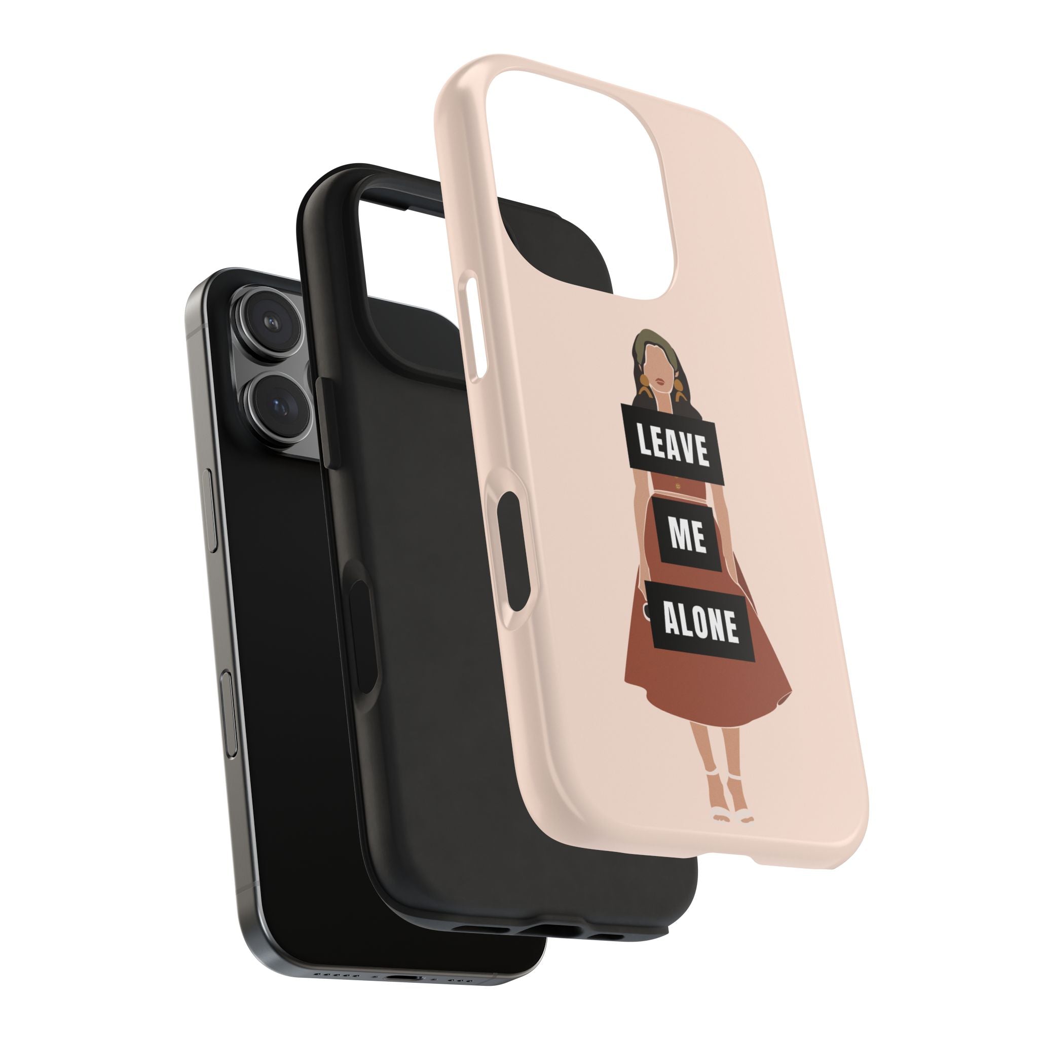 Leave Me Alone Phone Case — Tough Protective iPhone Case with Bold Statement Design