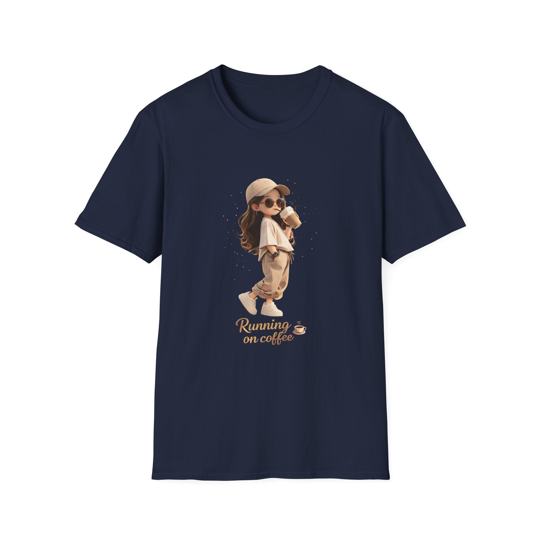 Running on Coffee Unisex Softstyle T-Shirt
